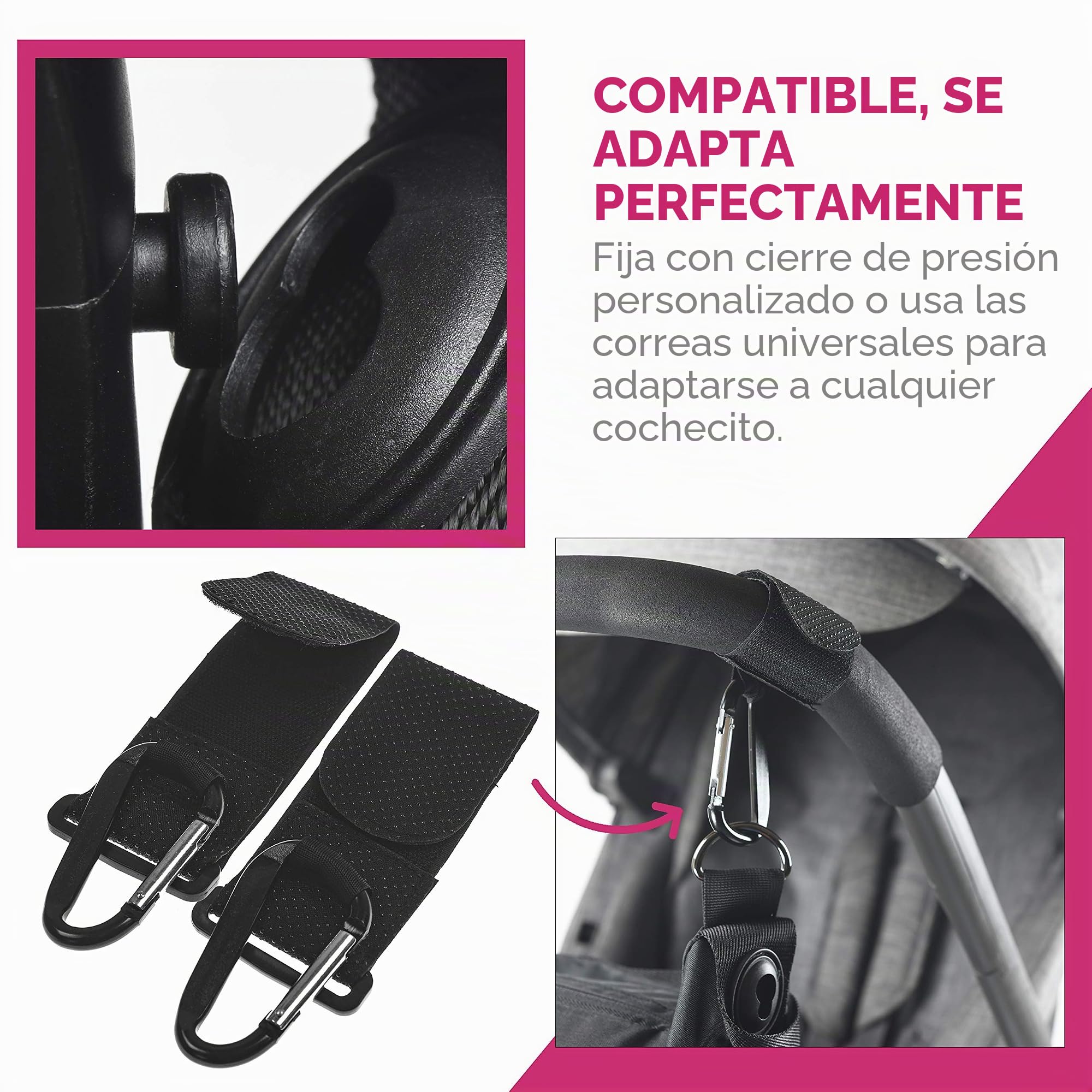 Baby & Beyond Bolsa esencial Doona, compatible con cochecitos universales, con ganchos y correas adicionales