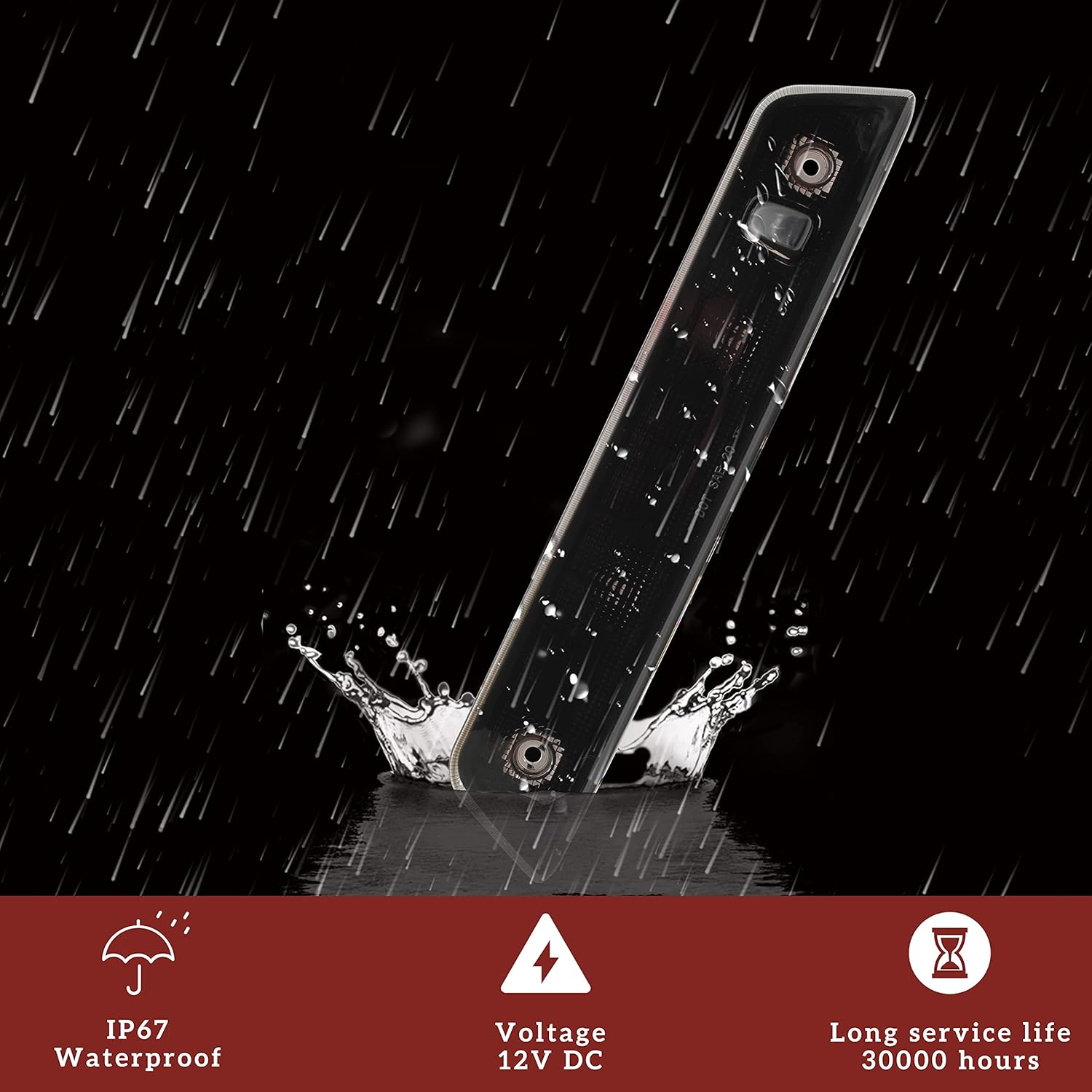 LED 3rd Third Brake Light for Grand Cherokee 05-10, KEWISAUTO Smoked Black Center High Mount Stop Light for 2005-2010 Jeep Grand Cherokee Accessories(1PCS)