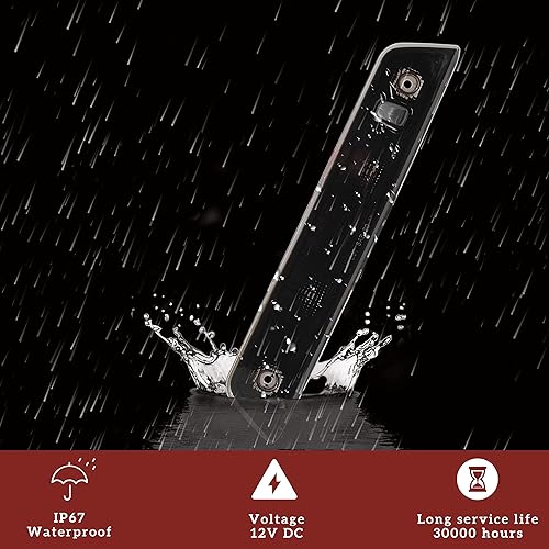 Miniatura 6 de Tercera luz de freno LED para Grand Cherokee 05-10, luz de freno central negra ahumada KEWISAUTO para accesorios Jeep Grand Cherokee 2005-2010 (1