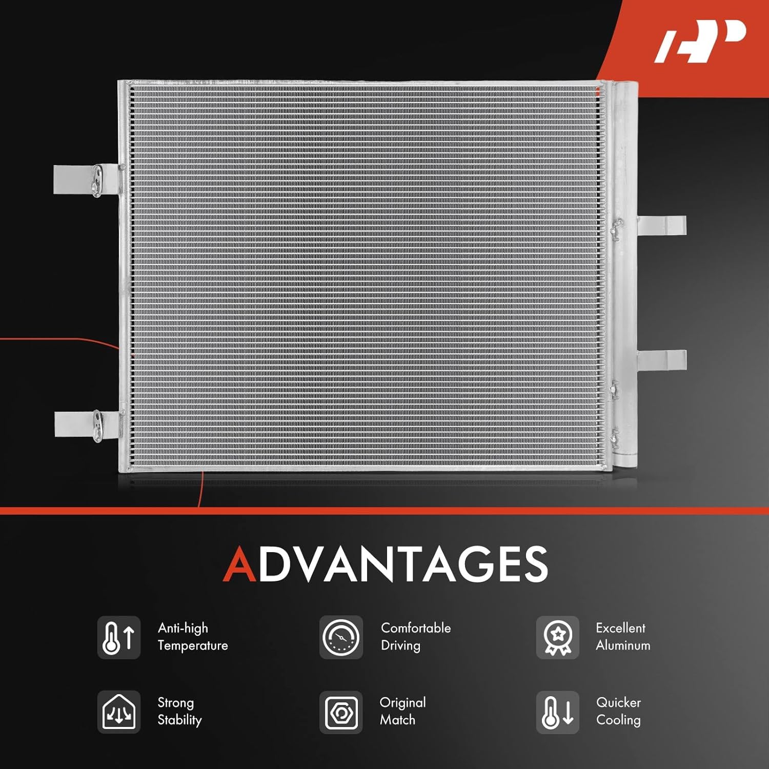 A-Premium Air Conditioning A/C Condenser Compatible with Nissan Rogue 2022-2023 1.5L, Rogue 2021 2.5L, Front, Replace# 921006RA5A