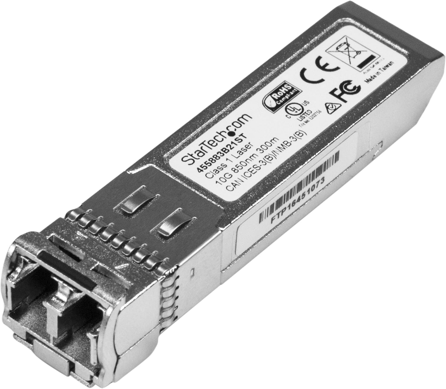 StarTech.com HPE 455883-B21 Compatible SFP+ Module - 10GBASE-SR - 10GbE Multi Mode (MMF) Fiber Optic Transceiver - 10GE Gigabit Ethernet SFP+ - LC 300m - 850nm - DDM HPE 6120XG, 6120G, TAA