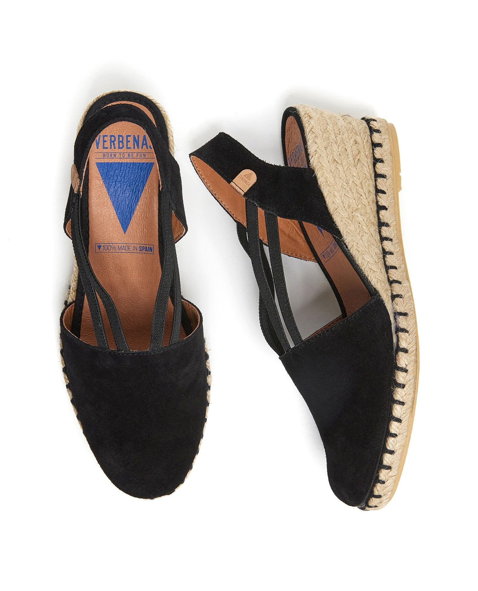 VERBENAS Wedges Maika Serraje Negro