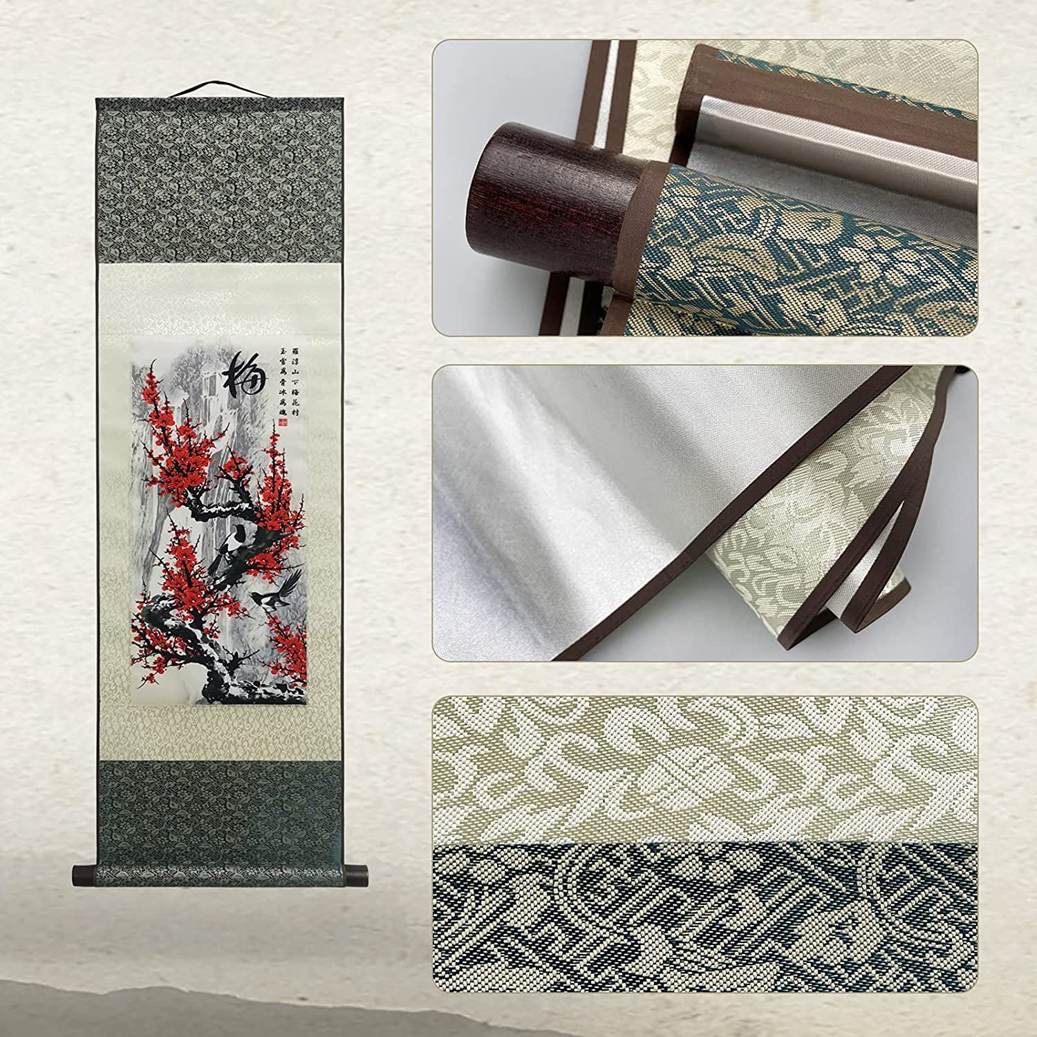 Chinesische Kunst-Rollenmalerei, Landschafts-Rollenmalerei, chinesische Wandkunst-Rollenmalerei, japanische Schriftrolle, Landschaftsmalerei-Rollengemälde, hängende Kunst, Seiden-Rollenmalerei, asiati
