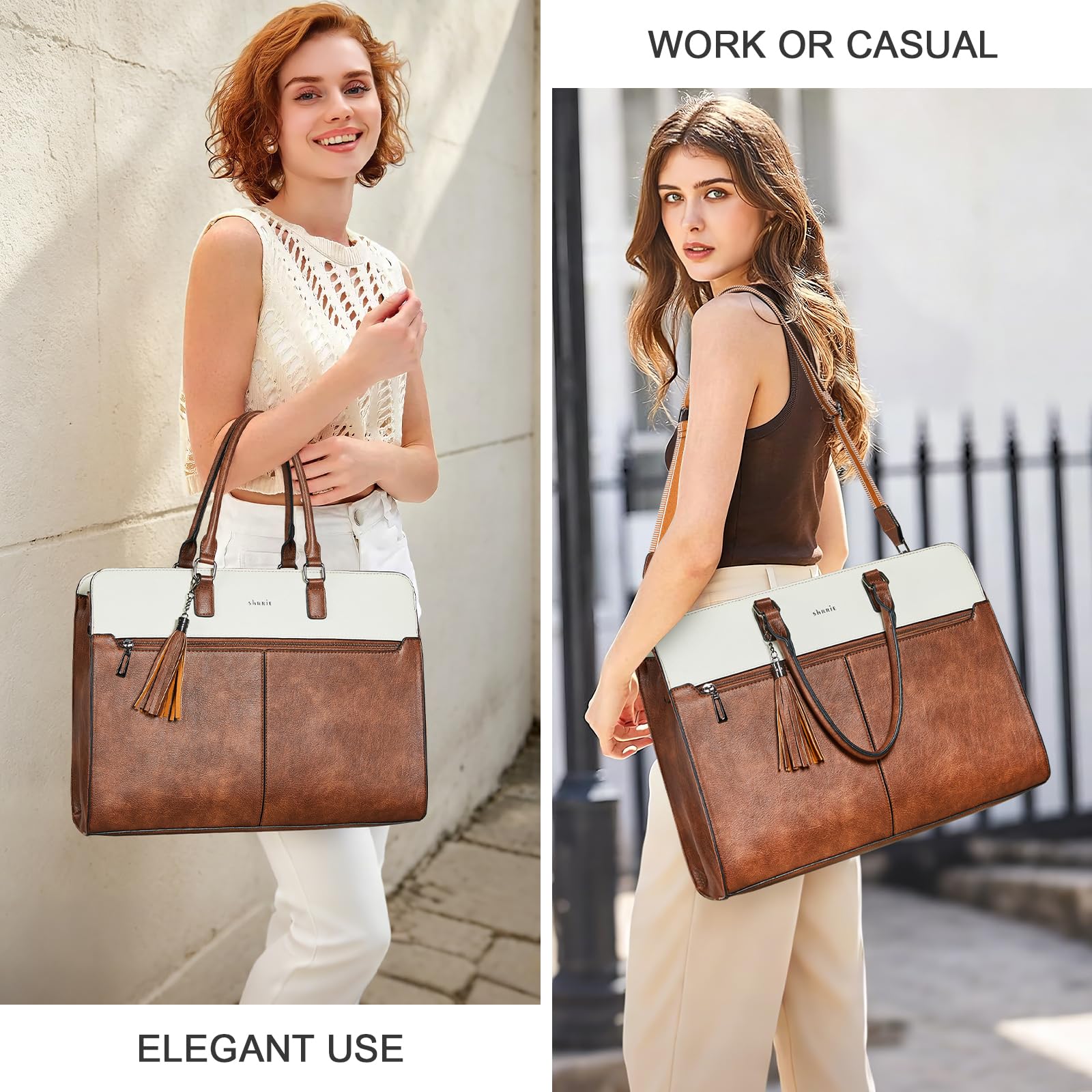 Shrrie Laptop Tasche für Frauen,Wasserdichte Arbeitstasche Laptop Tote Bag,Aktentasche mit Tasche