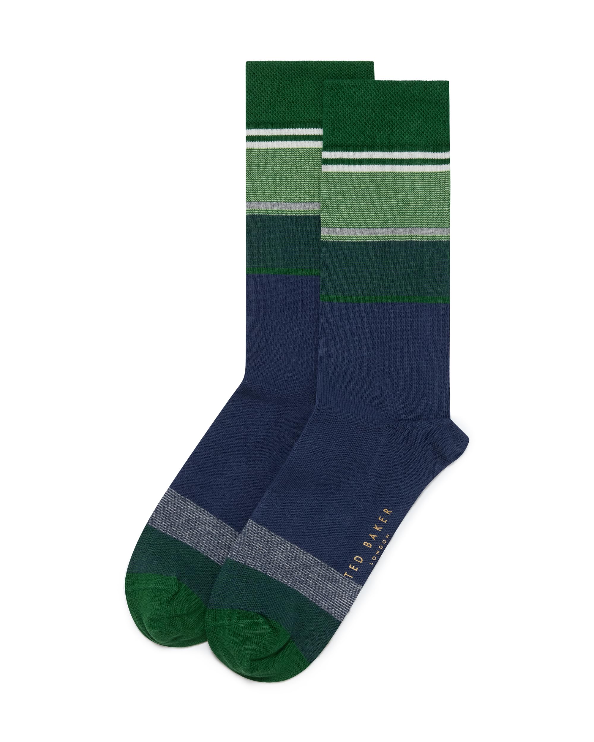 Ted Baker london sokkfor-striped sock, dk-green