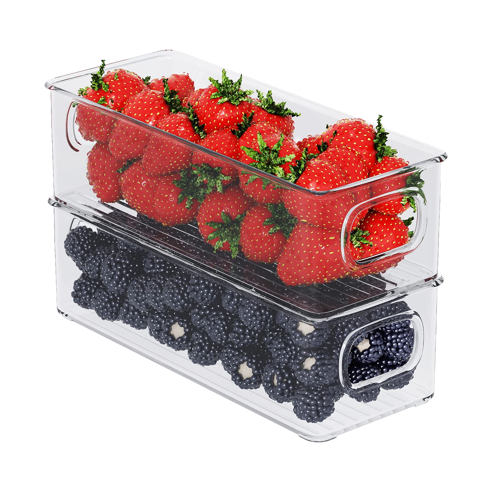 Organisateur De Réigérateur Transparent, Conteneurs De Stockage Des Aliments, Paniers De Uits Et Légumes Ais, Boîte De Rangement De Réigérateur, Organisateur De Cuisine