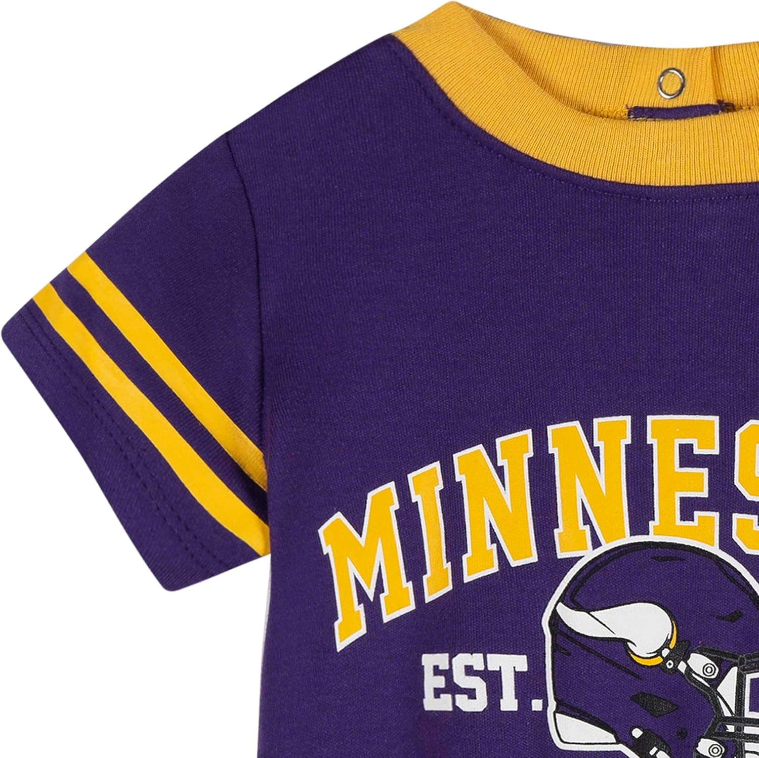 Gerber NFL unisex-baby Nfl Team Short Sleeve Romper - Image 2