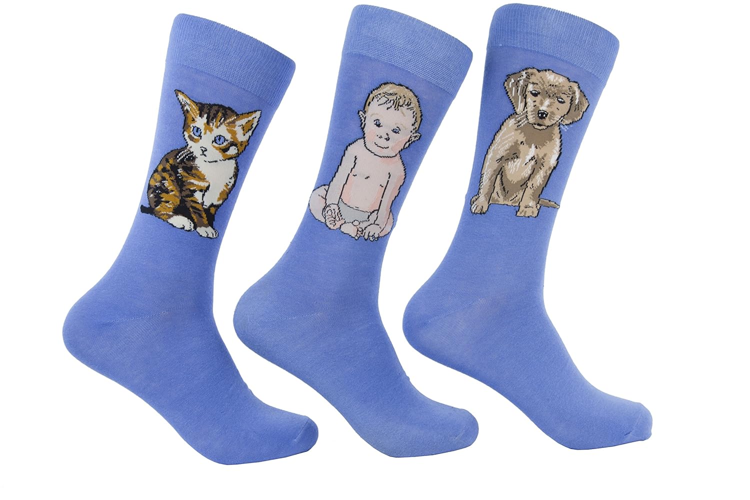Culture Sock Men's Funny Cat, Dog, Baby Socks (Set of 3 Pairs) Amazon.in Clothing & Accessories