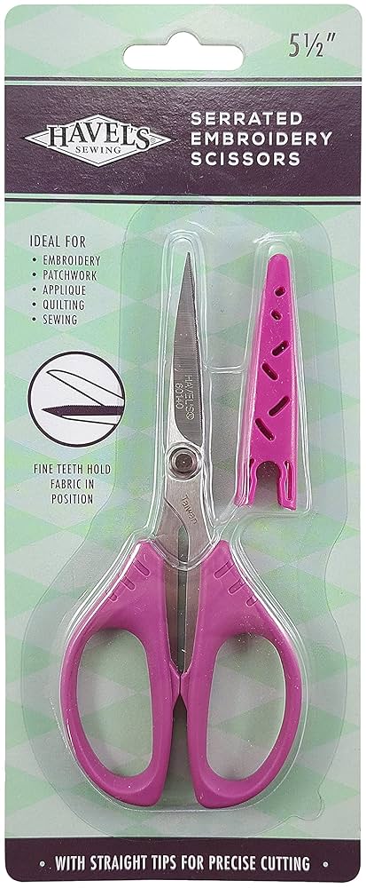 Amazon.com: Havel's Serrated Embroidery Scissors, Purple,16 x 20