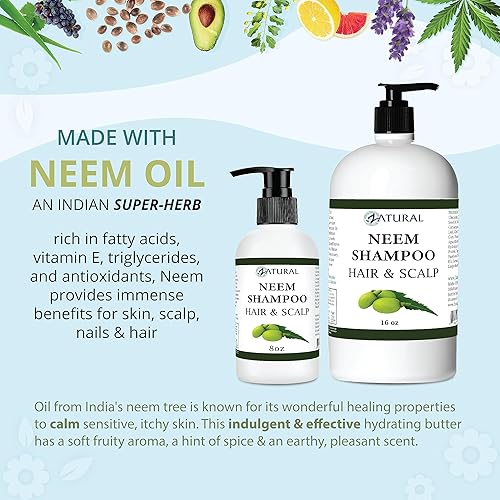 Miniatura 9 de Champú Neem cuero cabelludo kit de champú y acondicionador de 16 oz