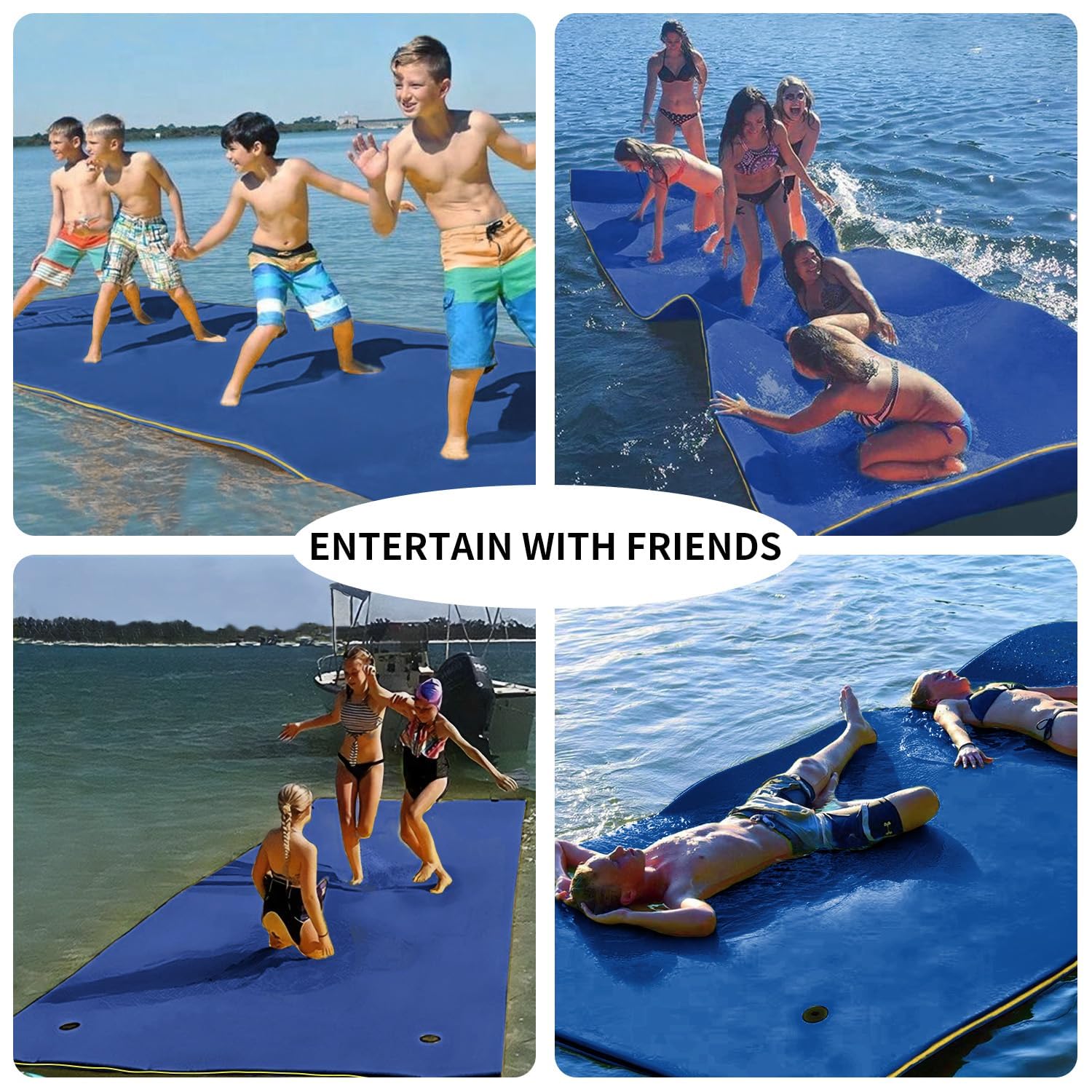 Wasserschwimmmatte, Schaumstoff, See-Schwimmer, Entspannungs-Pad für Familie und Haustiere, langlebig, ideal für Wassererholung, Outdoor-Spaß, großes Schaumstoff-Pad für Seen und Pools