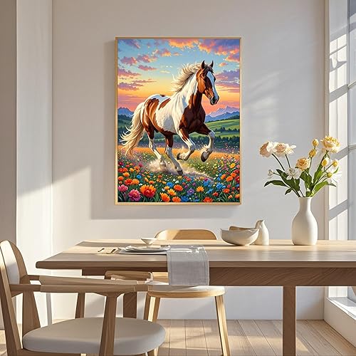 Miniatura 10 de TINDAY Kit de pintura por números, para niños, adultos, principiantes, pintura por números, pintura acrílica para decoración del hogar, gallinas, 16