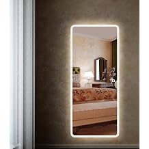 H&A LED Full Length Mirror for Wall, Premium Bathroom Mirrors for Vanity with Lights and Anti Fog Function, Touch Switch Control Vertical & Horizontal Wall Mounted Lighted Bedroom Mirror