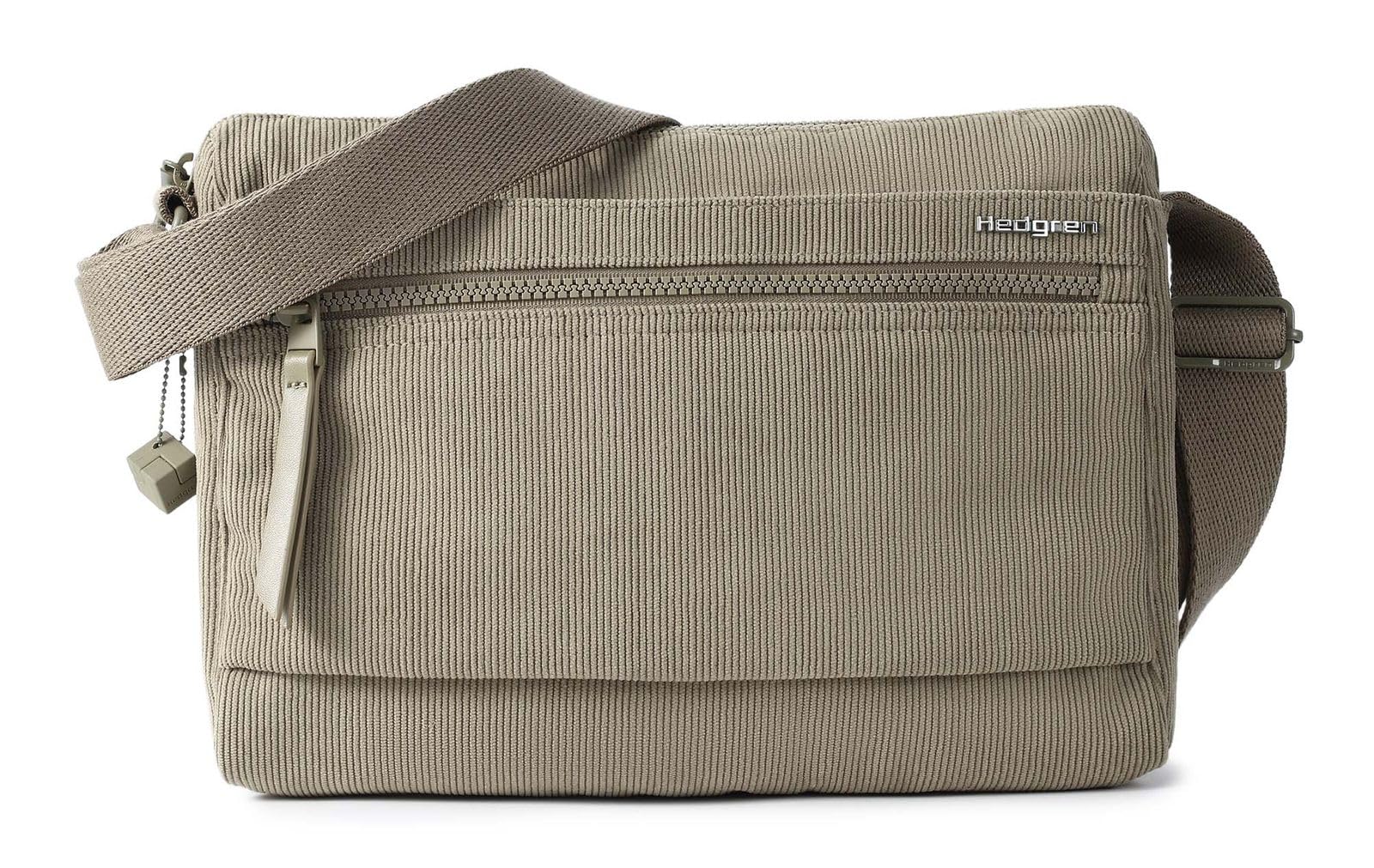HEDGREN HIC176M Eye M Shoulder Bag Medium + RFID Corduroy String Beige