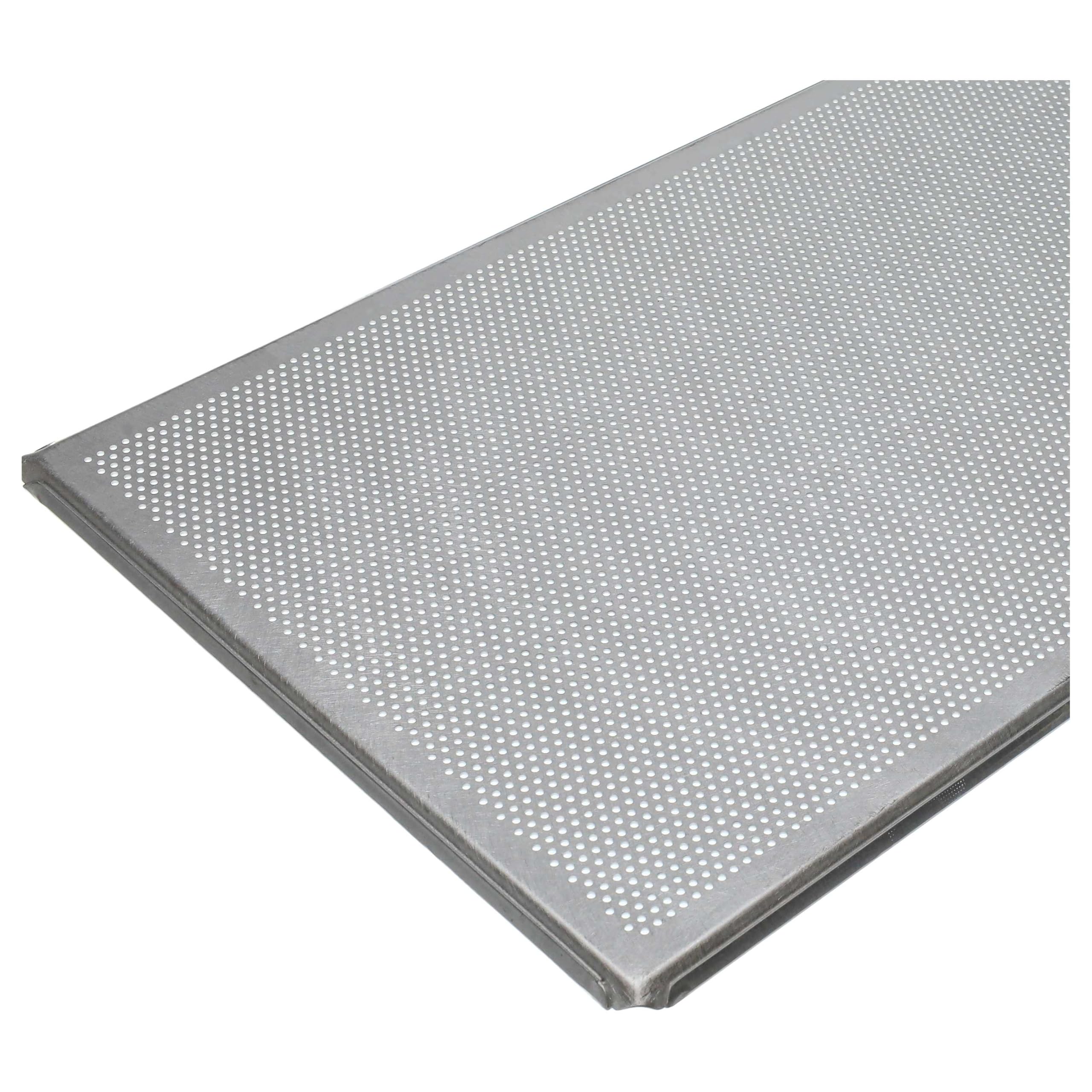 vhbw 2x Backblech für Backofen | 60 x 40 x 1 cm Silber, Perforiert