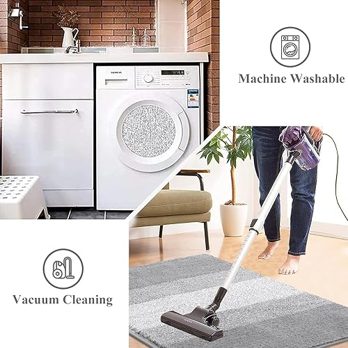 Miniatura 170 de Vaukki Tapete para puerta de entrada, antideslizante, absorbente, atrapador de lodo, tapete para el interior, tapete lavable para puerta de entrada