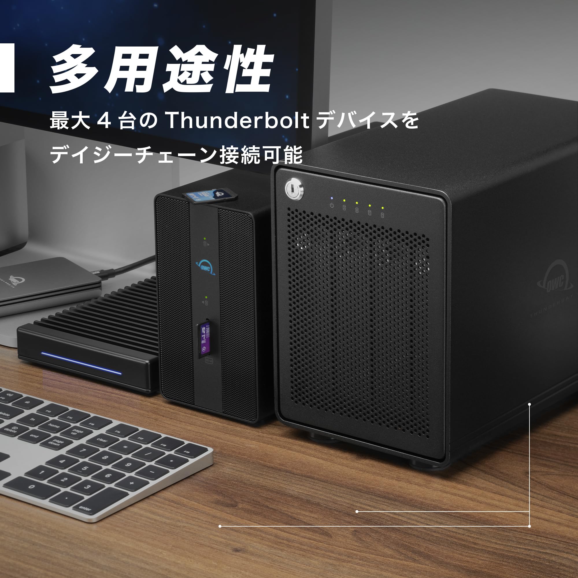 OWC Thunderbolt 3 RAIDケース SDカードスロット付き SSD/HDD 