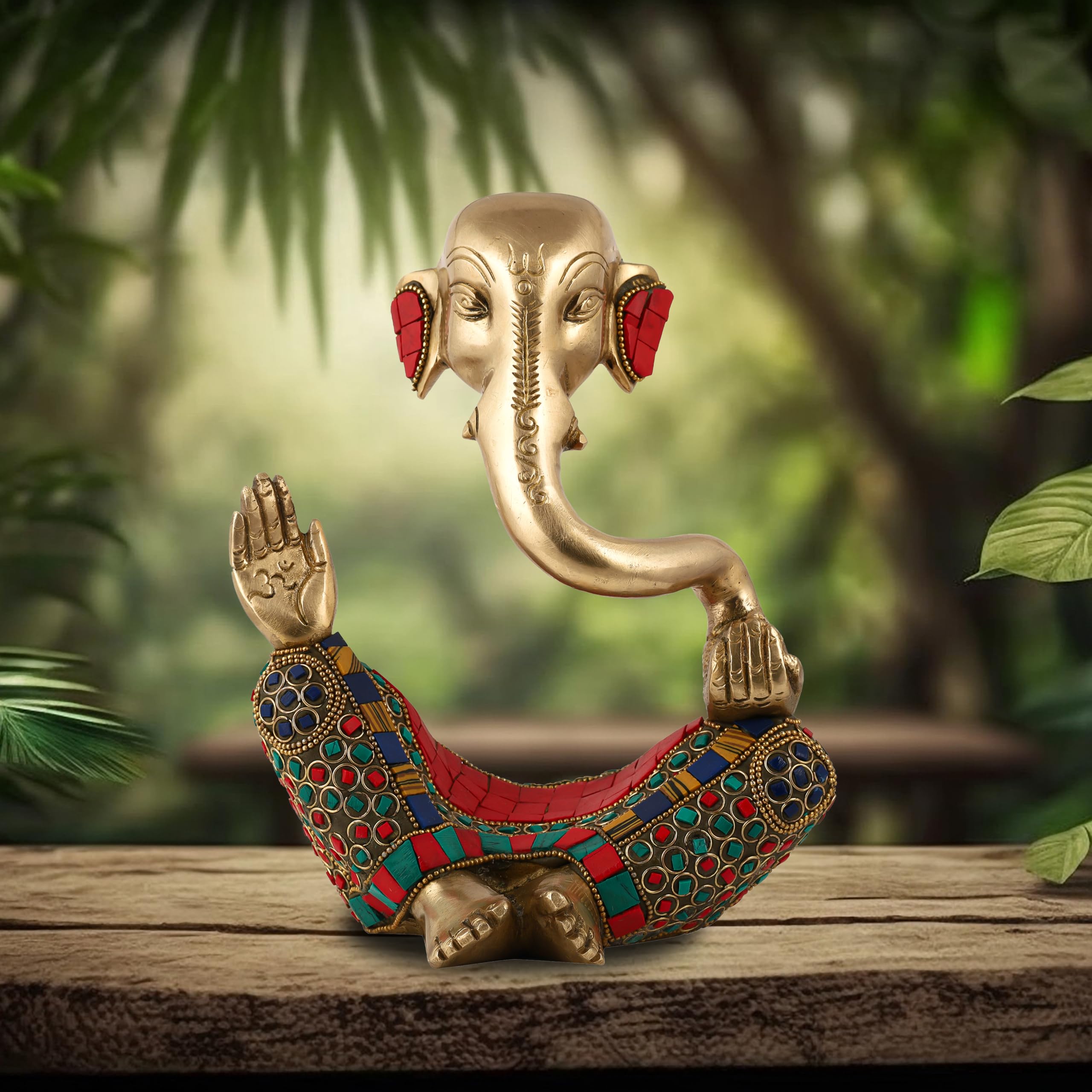Statue Ganesh en laiton idole hindoue décorative maison et objet spirituel