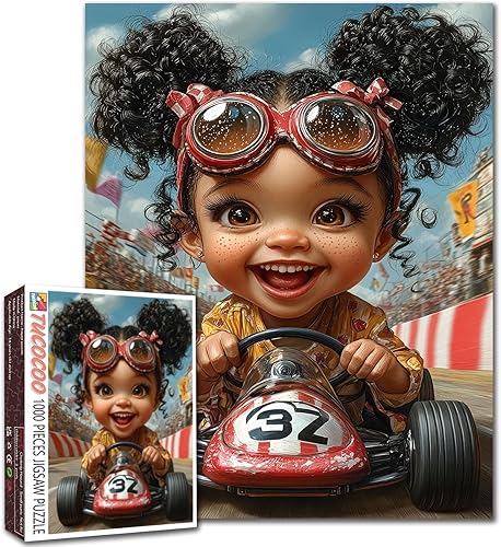 Miniatura 10 de Rompecabezas de 1000 piezas de anciana afroamericana para adultos, abuela tocando la guitarra, rompecabezas para actividades familiares desafiantes,