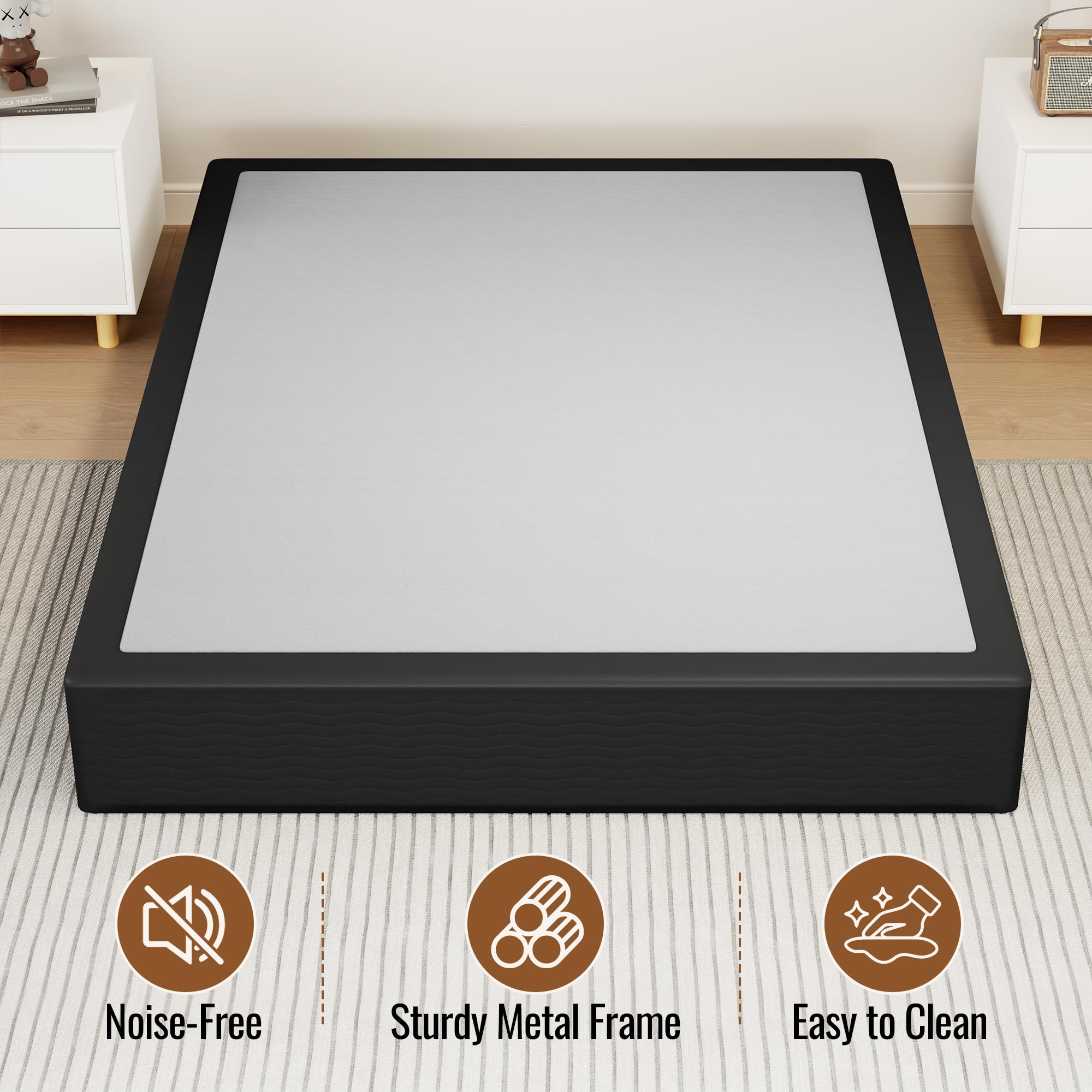Snapklik.com : Mashomdec Queen Size 10 Inch Box Spring - Heavy Duty ...