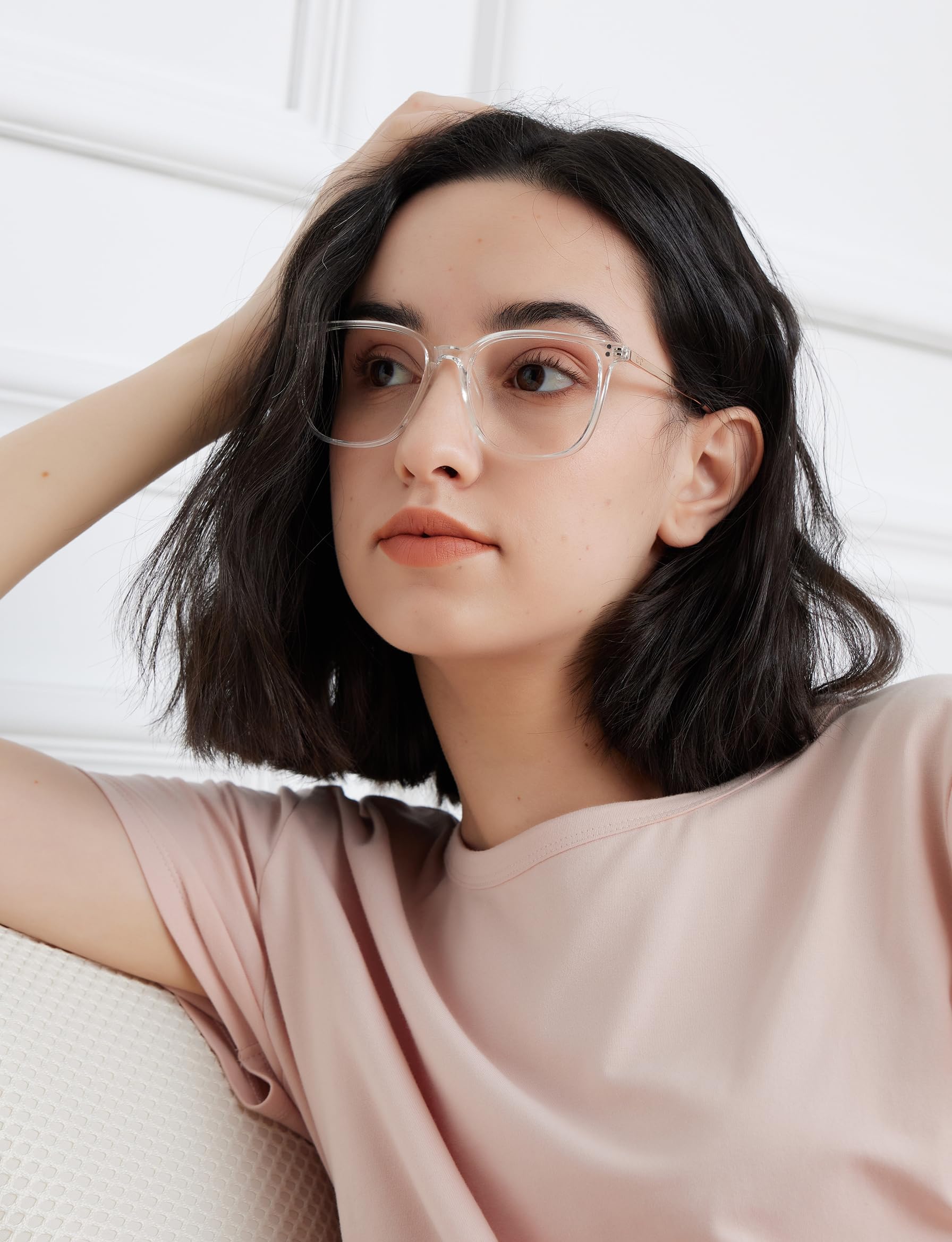 GUDVUE Gafas de luz azul de gran tamaño, para lectura de computadora, juegos, teléfonos, antirreflejos, UV400, fatiga ocular, marco cuadrado grande, dorado, 139 mm