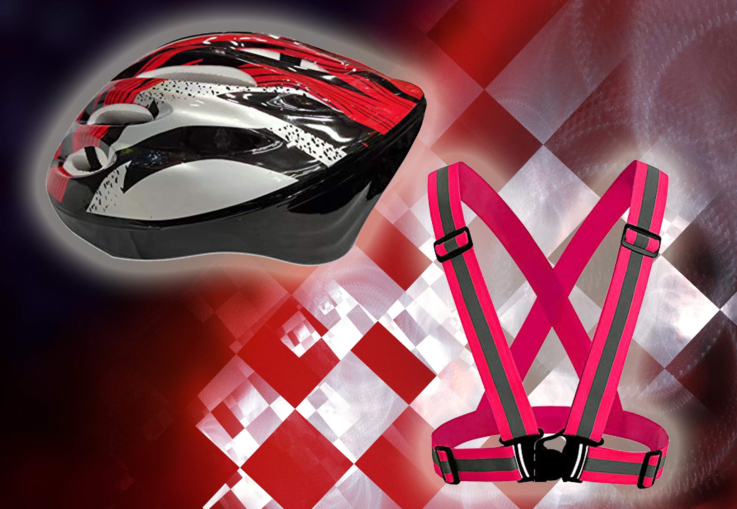 AAA SAFE Adult Bike Helmet with Reflective Belt, CPSC Certified Cycle Helmet, Specialized for Mens Womens Safety Protection, Collocated with a Headband, Pack of 2