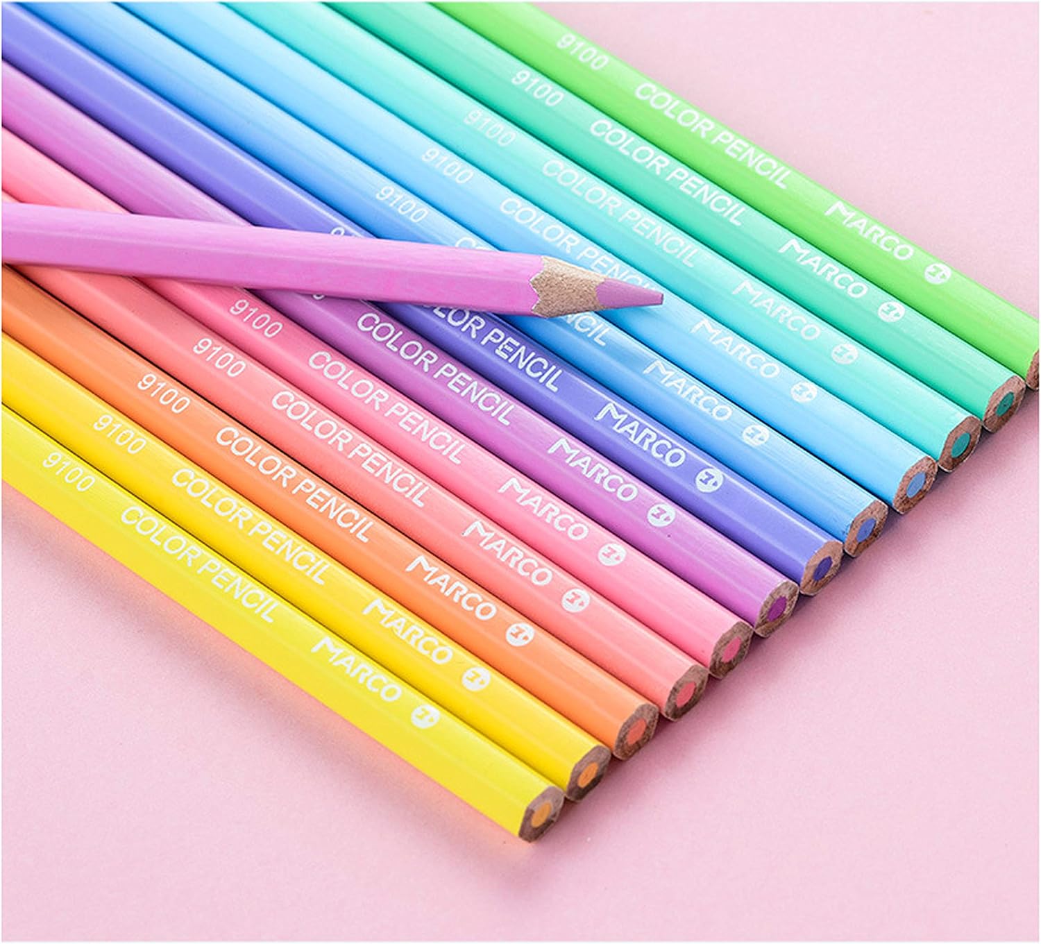 SuoLong 12 Colored Pencils Set - Premium Soft Core 12 Unique Neon Colored Pencils No Duplicates Color Pastel Pencils Set for Adult Coloring Books, Artist Drawing, Sketching, : Arts, Crafts & Sewing