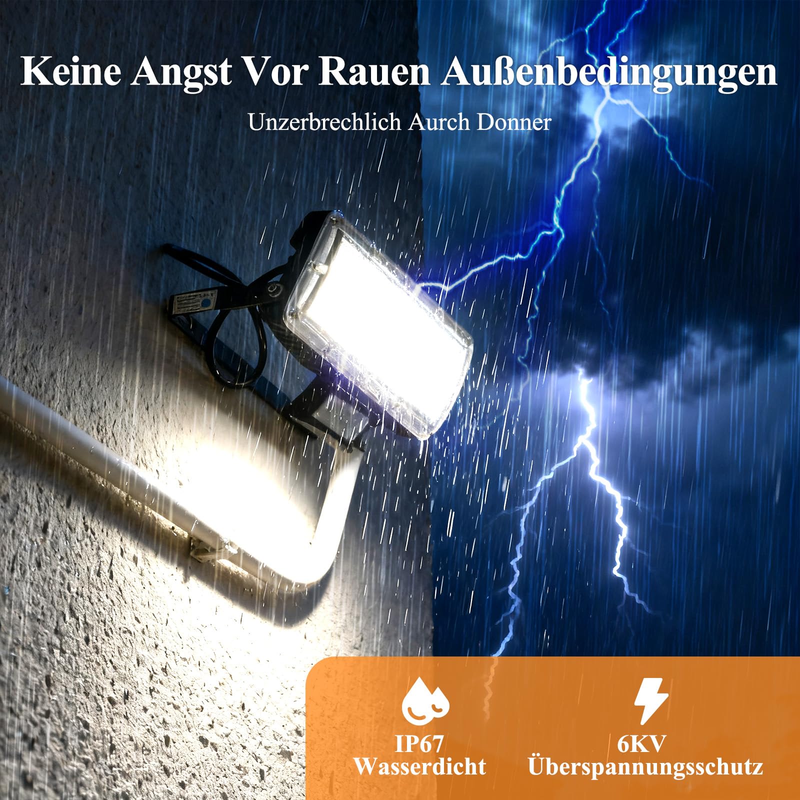 50W LED Strahler mit Bewegungsmelder 7000LM Flutlicht 6500K Kaltweiß Superhell Scheinwerfer Außenstrahler IP67 Wasserdicht LED Fluter mit Bewegungsmelder Außen für Garten Terrasse Vorhof