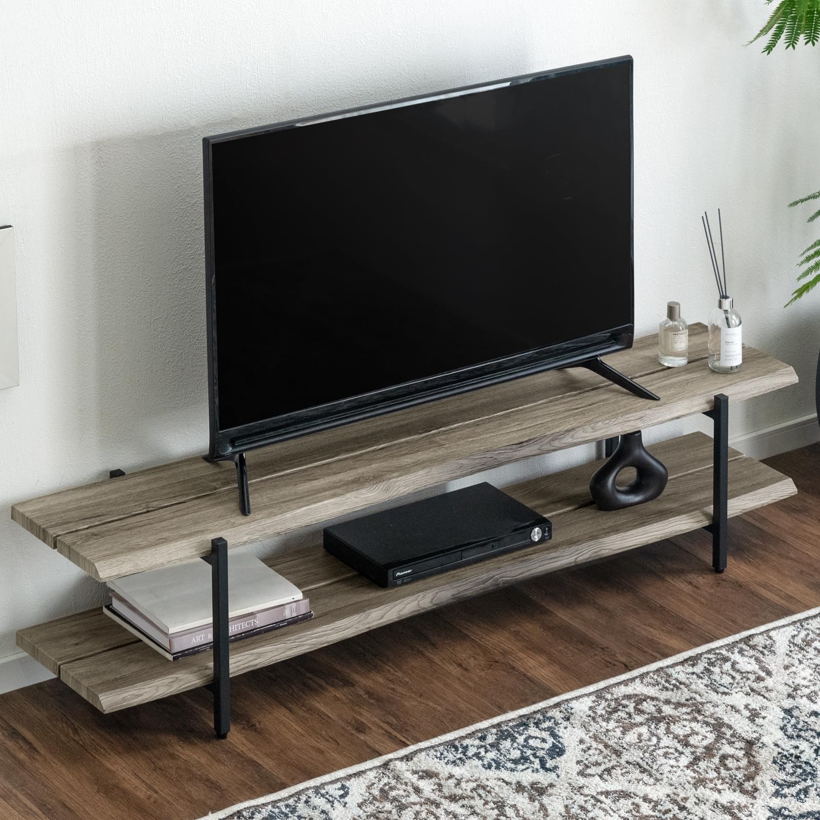 Amazon｜タンスのゲン テレビ台 幅150cm なぐり加工 木目調 オープン