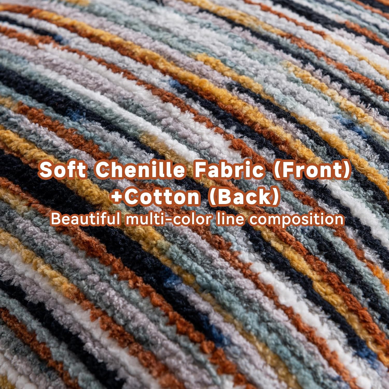 AmHoo Boho Throw Pillow Cover Decorative Bohemian Woven Tufted Striped Farmhouse with Tassels Textured Cushion Case Pillowcase Neutral for Sofa Couch Bed 18 x 18-Inch Black Brown - Image 3