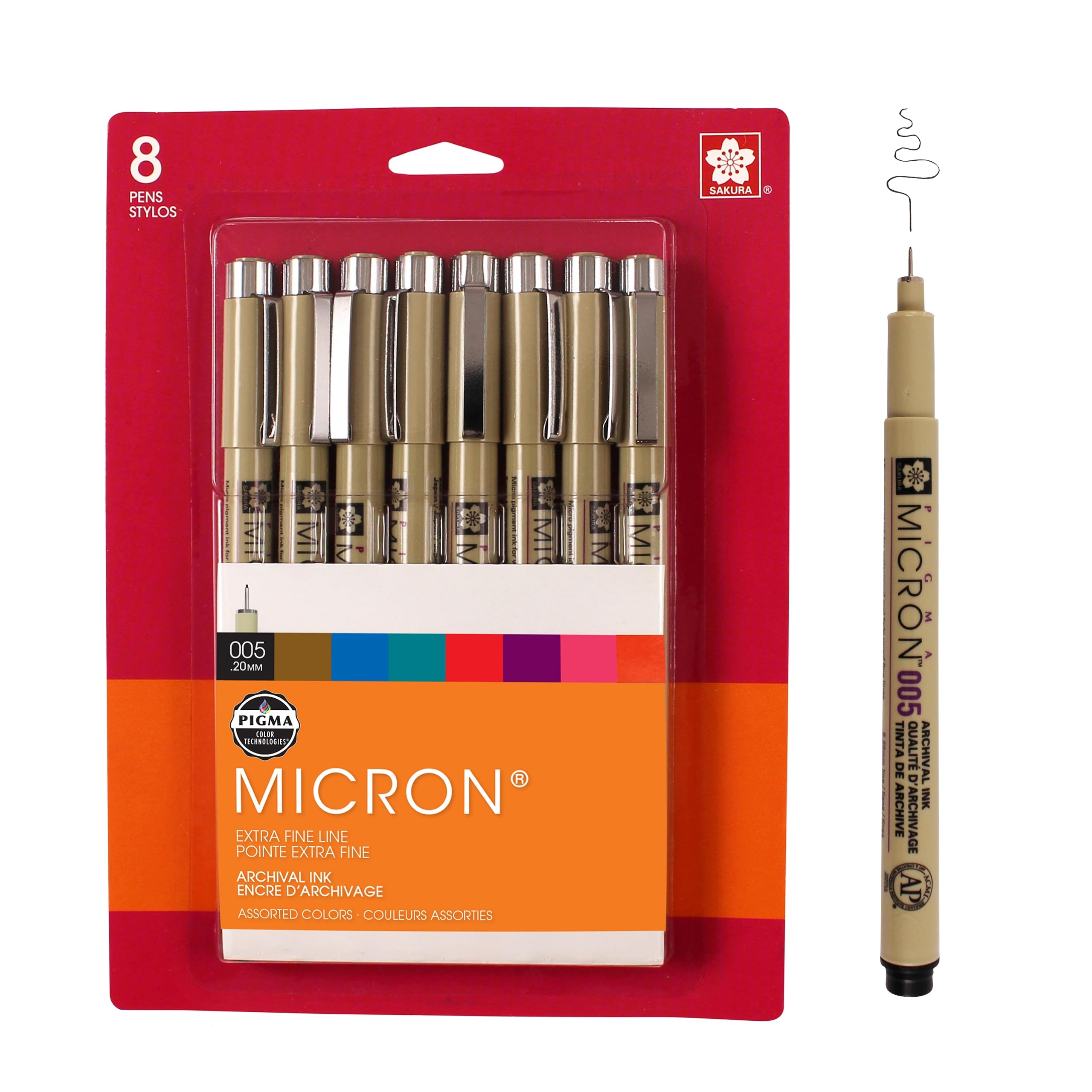 SAKURA Pigma Micron 005 8 Color Set Water Based Pigment for ...