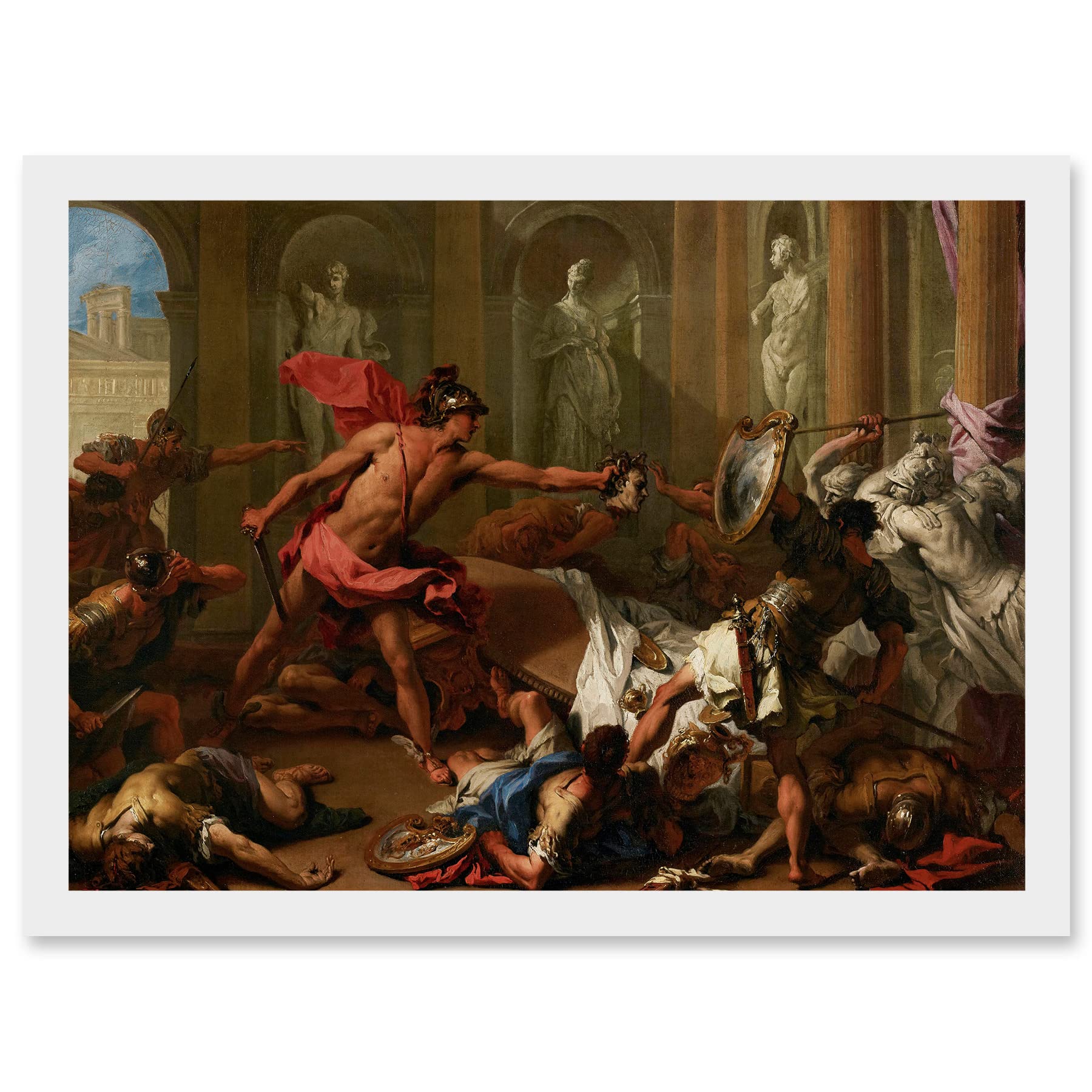 Ricci Perseus Head Medusa Gorgon Greek Myth Framed Wall Art Print A4