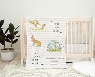 The BookTales Guess How Much I Love You Baby Blanket, Guess How Much I Love You Nursery, Guess How Much I Love You Baby Shower, Minky Baby Blanket, Quote (White Minky, Minky)