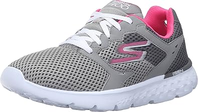 Skechers Girls GOrun 400 Charcoal/Hot Pink Running Shoes-5 UK (6 US) (14350)