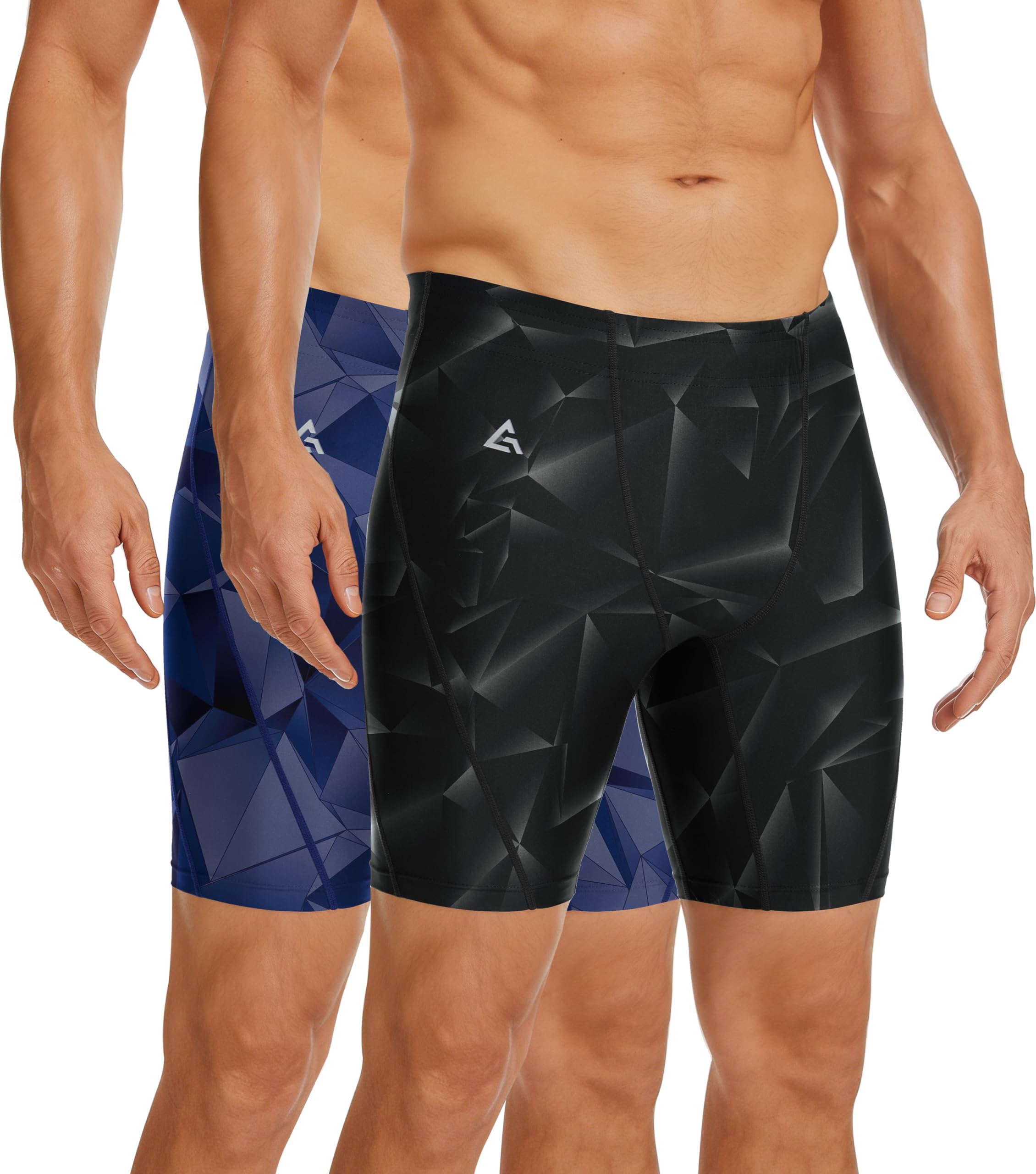 Swim Jammers for Men Quick Dry Racing Training Professional Athletic Swimsuit Swimming Chlorine Resistant UPF 50 +