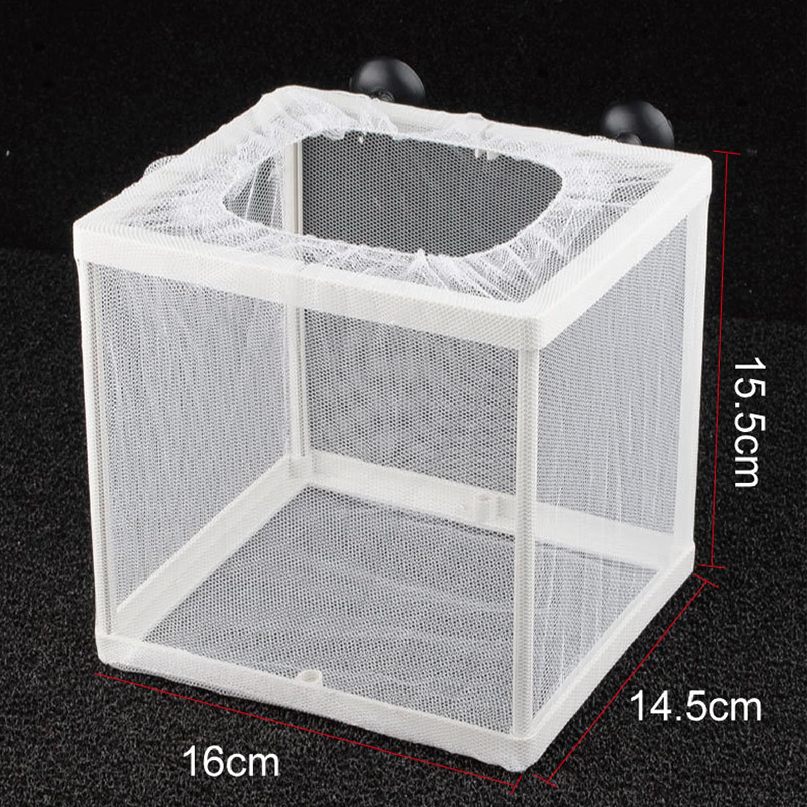 2Pz Sala Parto Acquario Plastica Nursery Acquario Rete di Allevatori per Acquari, Scatola di Allevamento di Isolamento per Pesci, Acquario Allevamento Incubatore con Ventosa,14,5cmx15,5cmx16cm