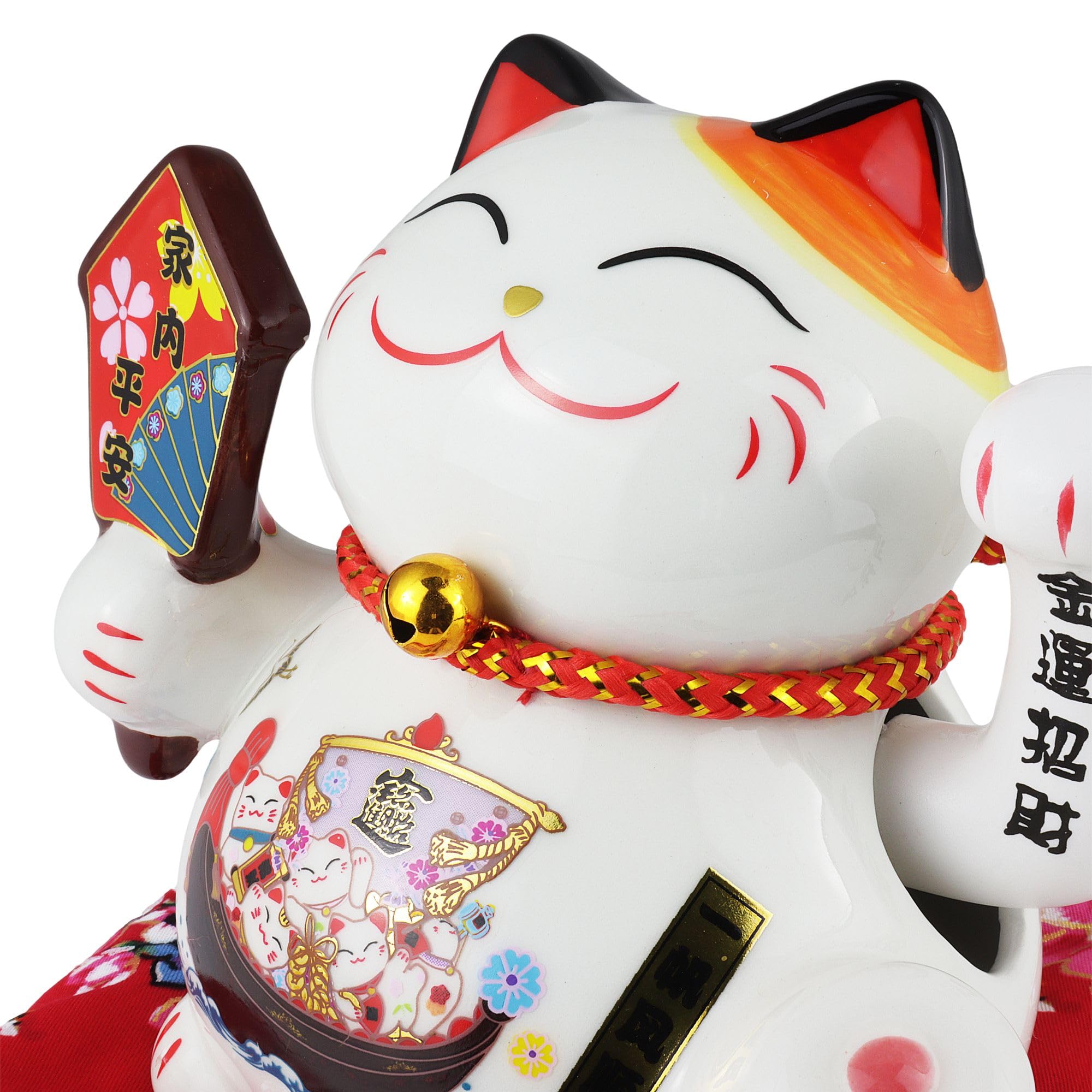 Freak Scene Glückskatze - Maneki-Neko - Winkekatze aus Porzellan 15,5 cm weiß - Maneki Neko 02
