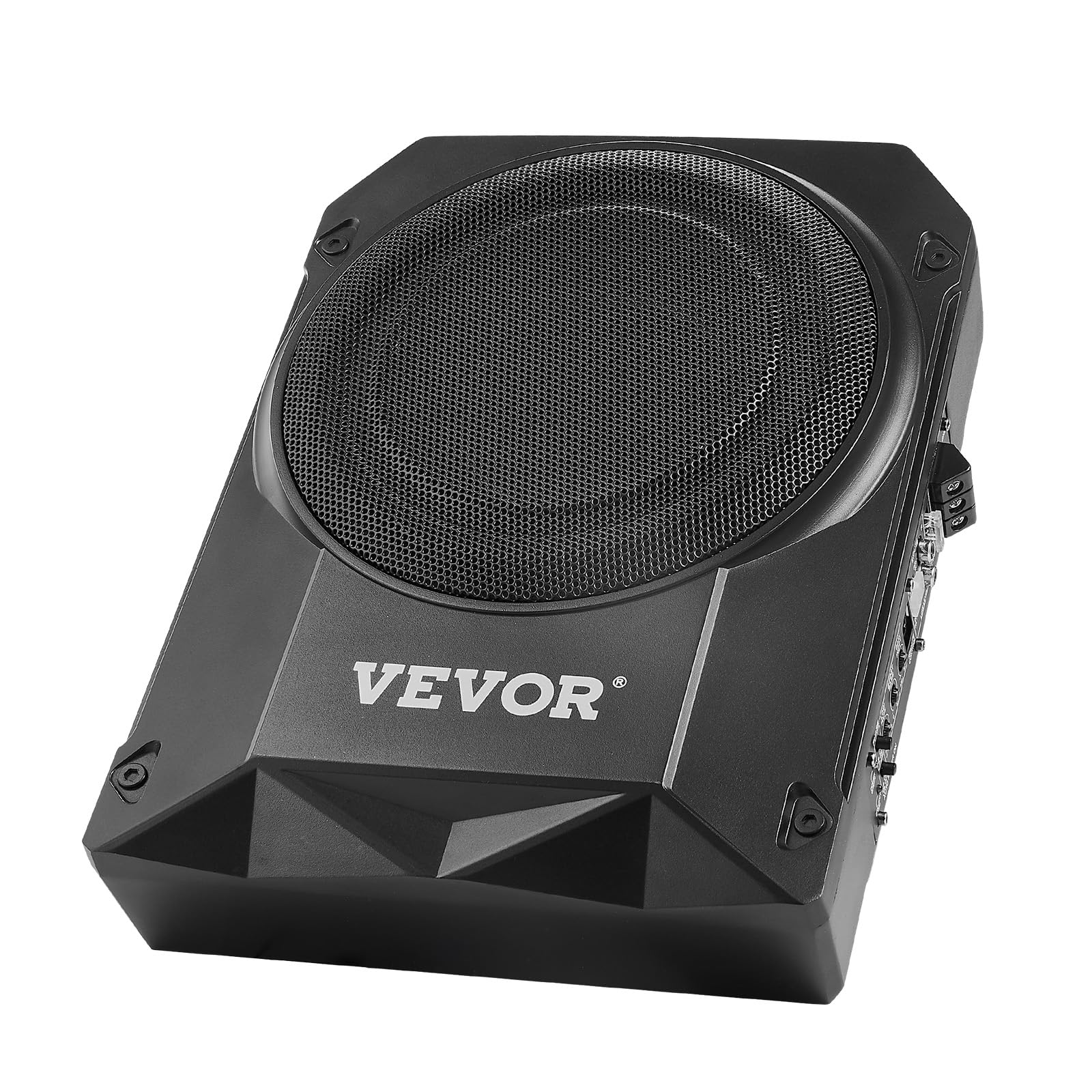 VEVOR Subwoofer 400 W 254 mm sottile con amplificatore integrato ingresso alto/basso controllo volume per camion SUV