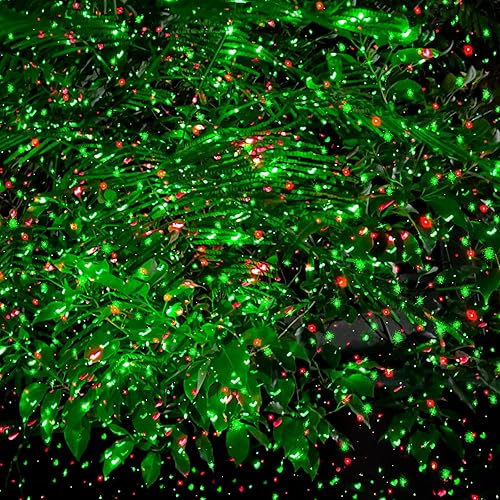 Miniatura 8 de Poeland Luces de proyector de Navidad, luces láser de jardín con 4 patrones múltiples, luz de proyector de vacaciones IP65, impermeable, iluminación