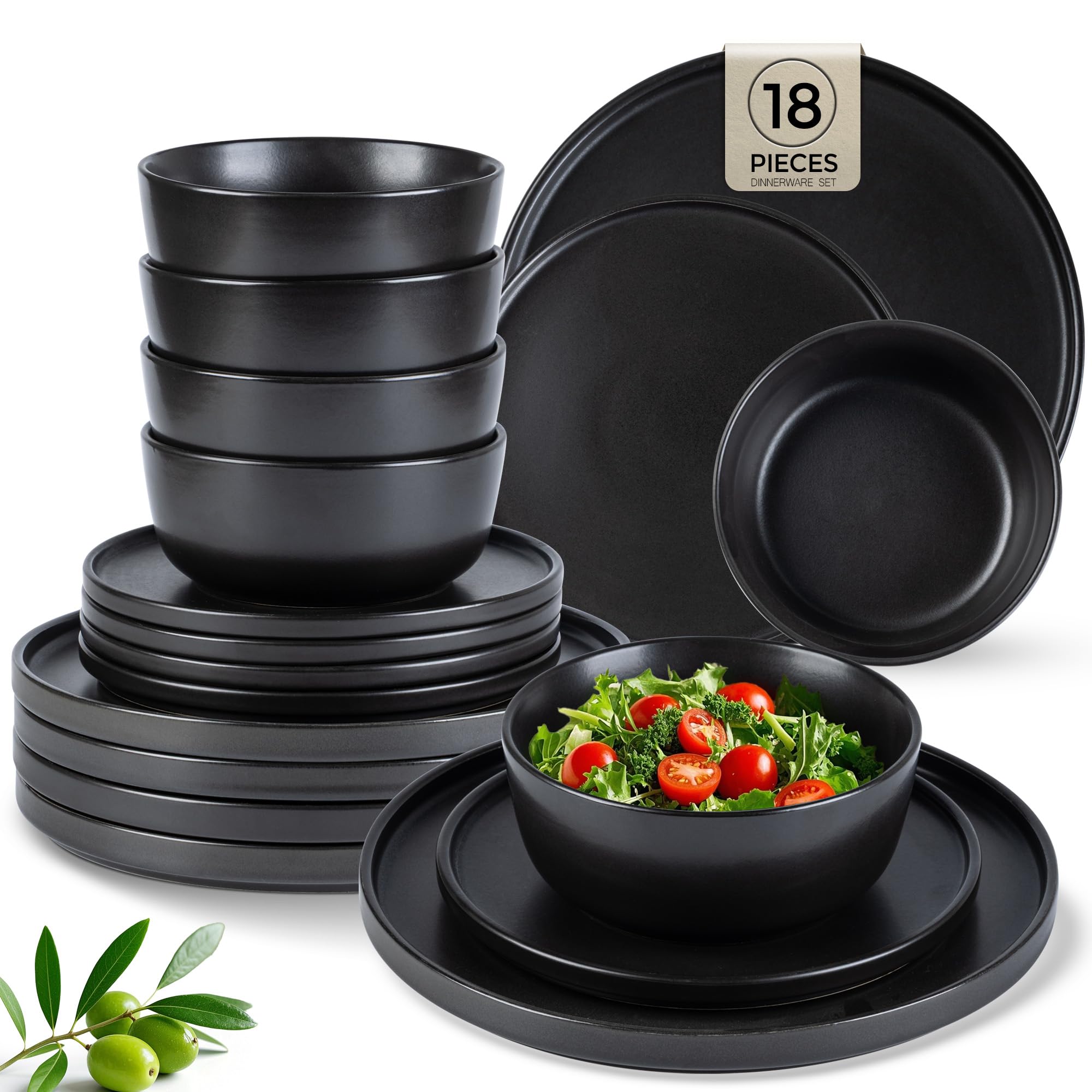 Amazon.com | AmorArc Stoneware Dinnerware Sets for 6,Reactive