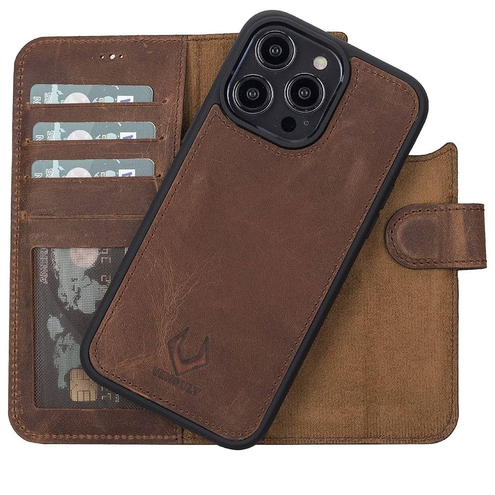 Iphone 15 leather wallet case Clearance