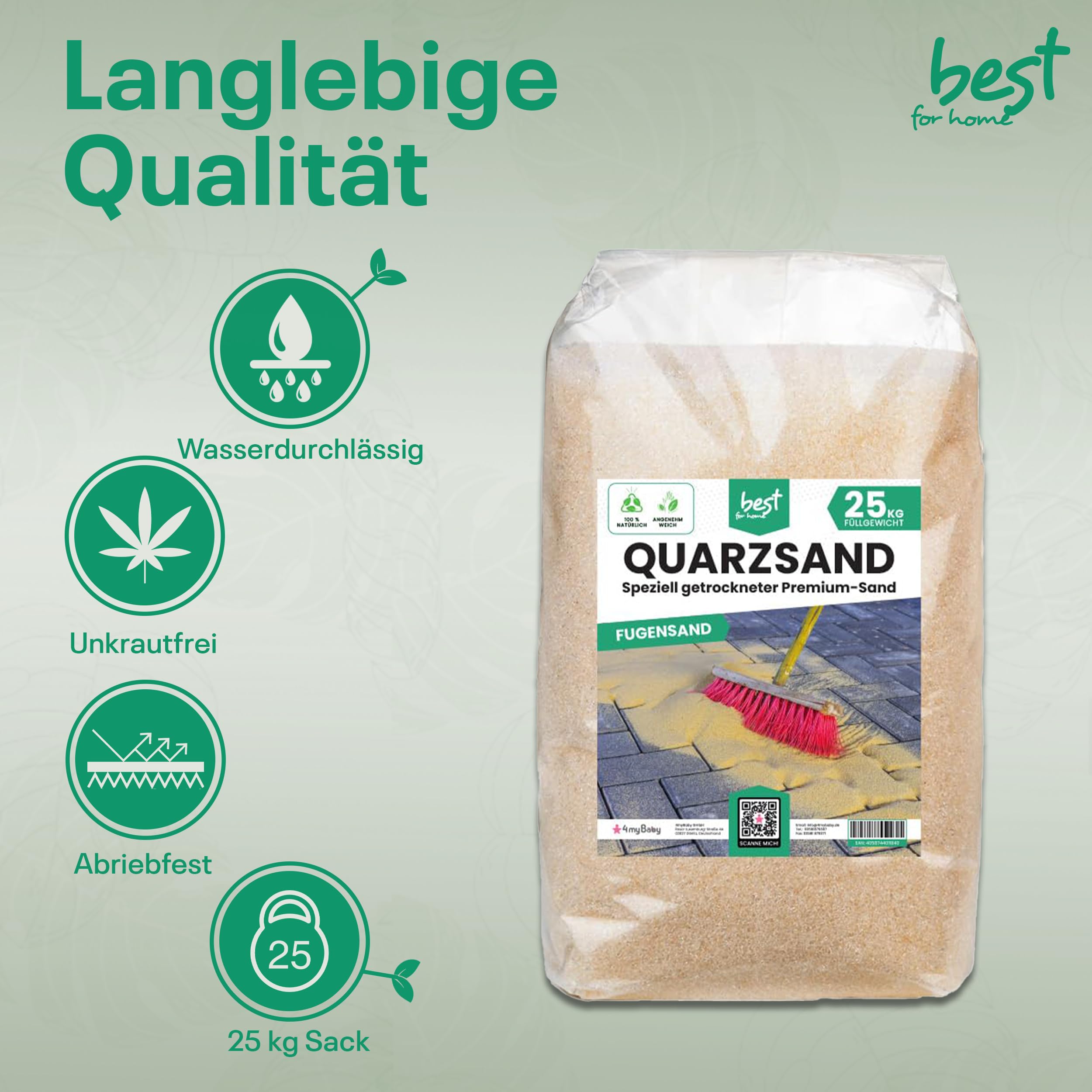 Sabbia per fughe da 25 kg: sabbia fine al quarzo per fughe strette, anti-erbacce, componenti organici, varie grane, ideale per la casa (0,8-1,4 mm)