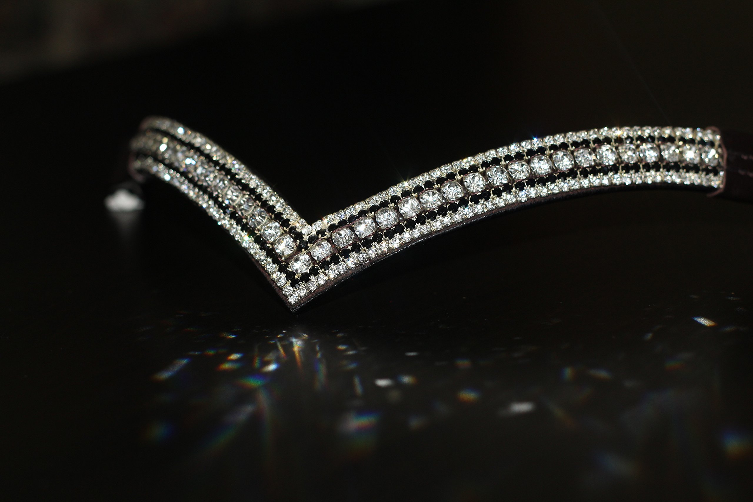 Beautilful V Forme Bling Cristal frontal Paillette