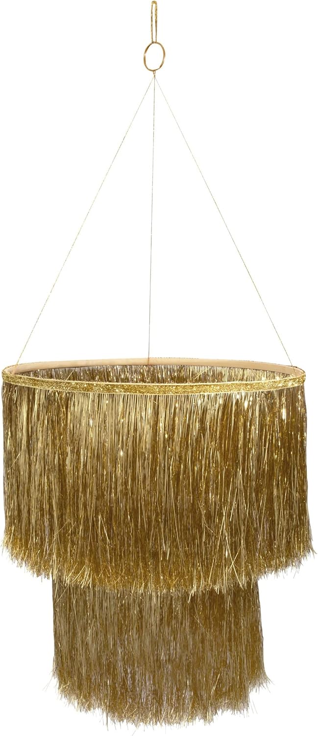 Meri Meri Gold Tinsel Chandelier (Pack of 1) Toys & Games