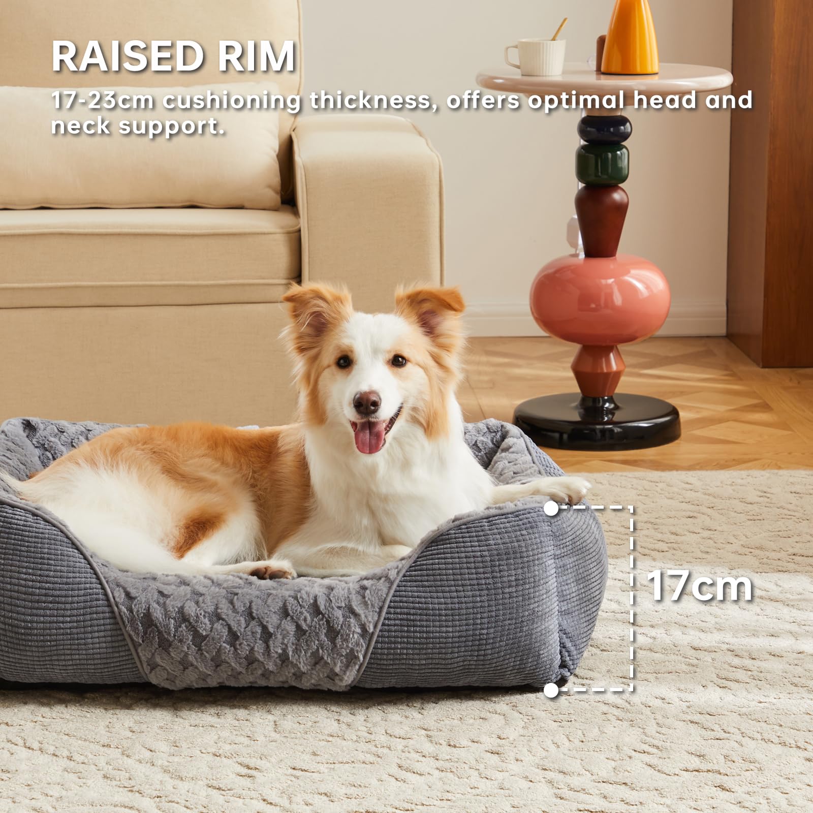 Heymamba Medium Dog Bed Mixed Filled with Large Particle Memory Sponge and Cotton - Image 2