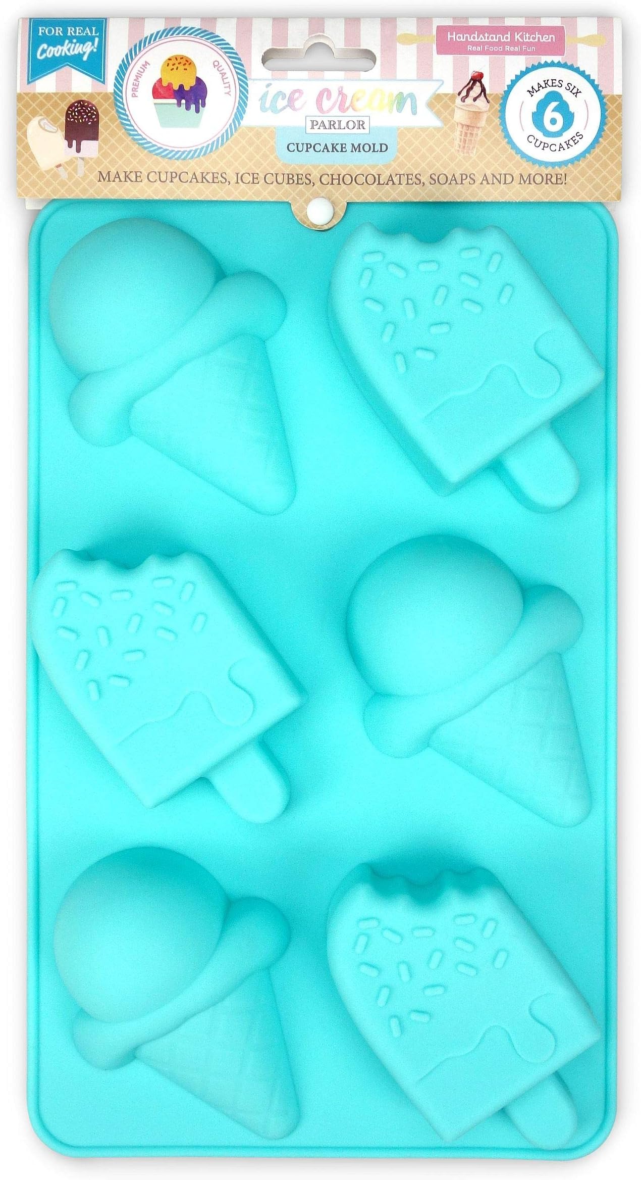 Handstand Kitchen Ice Cream Parlor Silicone Cone and Pop Shaped Cupcake Mold
