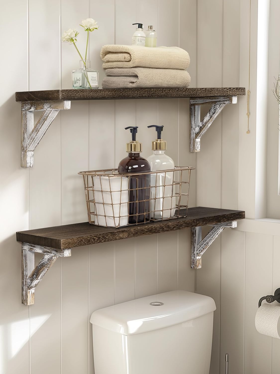 Amazon.com: Gronda Bathroom Wall Shelves Over Toilet, 24 Inches ...