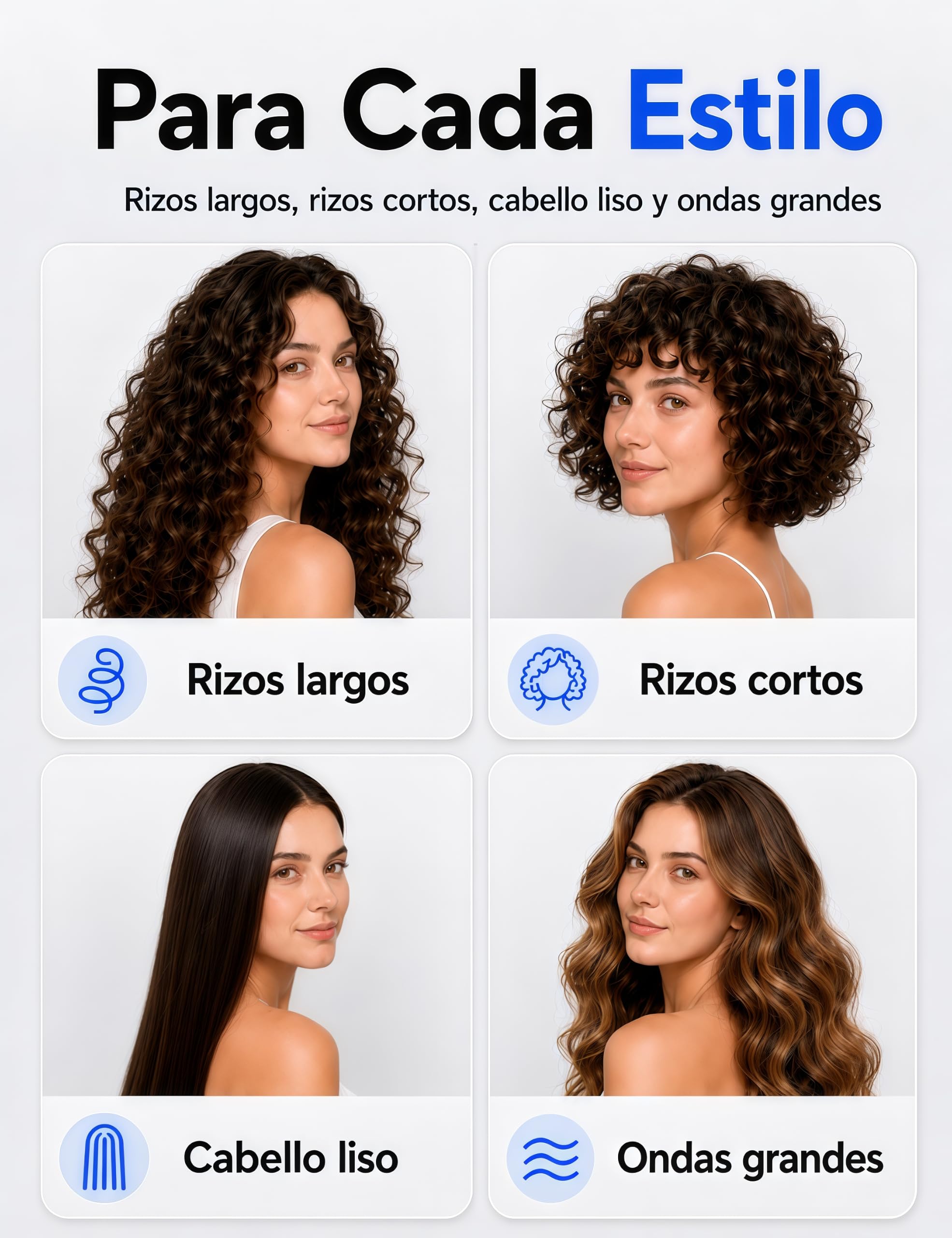 Secador de Pelo de Alta Velocidad con 5 Difusores Compatible con Dyson, 160.000 rpm, Iónico, Motor sin Escobillas 50 dB, Pantalla Táctil LED, Control NTC, 600 M Iones Negativos, 13 Modos, Magnético