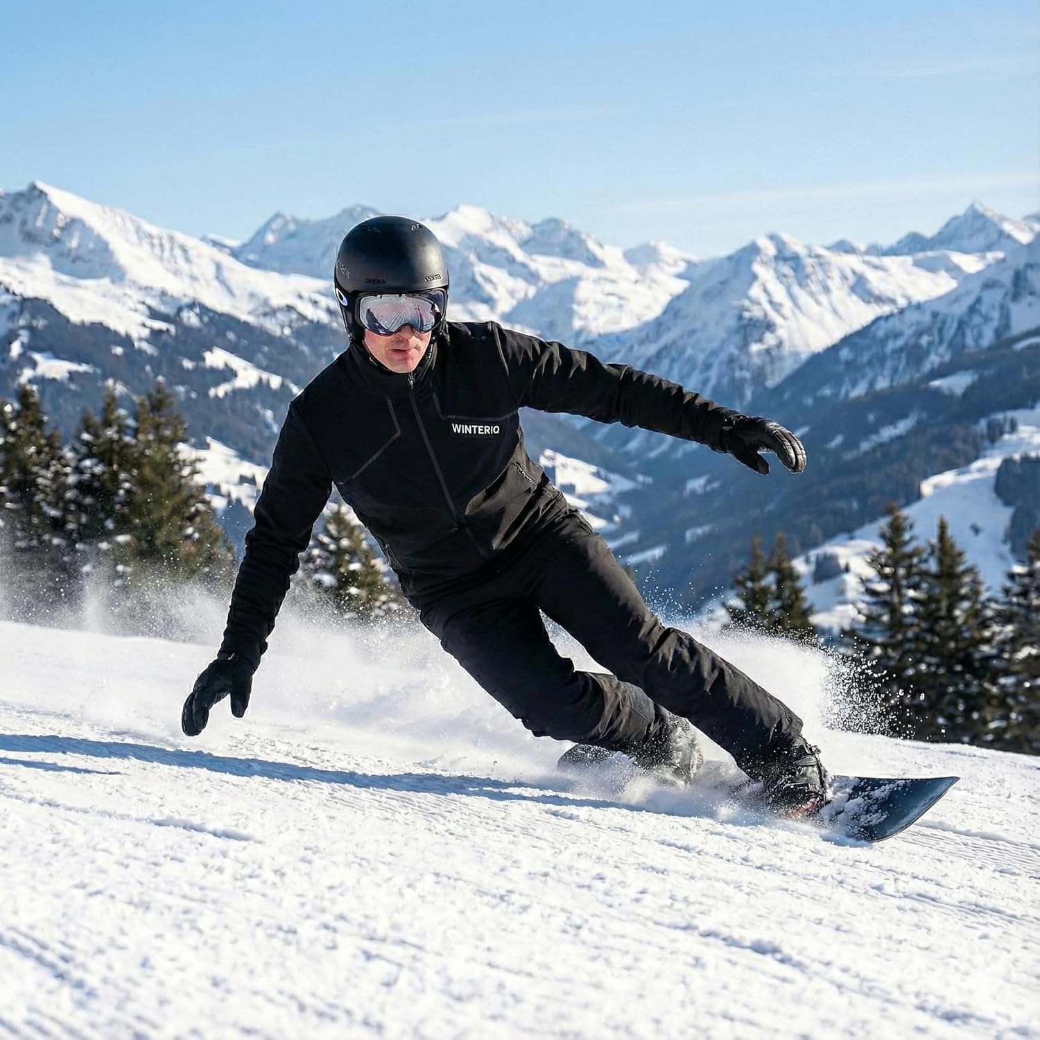 ROCKET Soft Shell Mens Ski Jacket, Water Resistant, Breathable Mid Layer Snow Jacket for Skiing & Winter Sports - Image 6