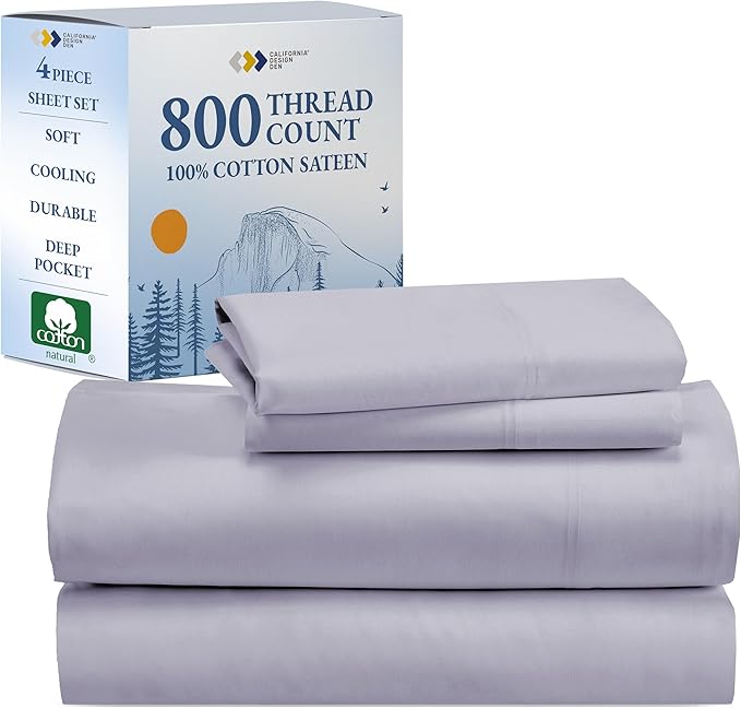 California Design Den Luxury King Size Sheets Set 800 Thread Count, 100 Cotton